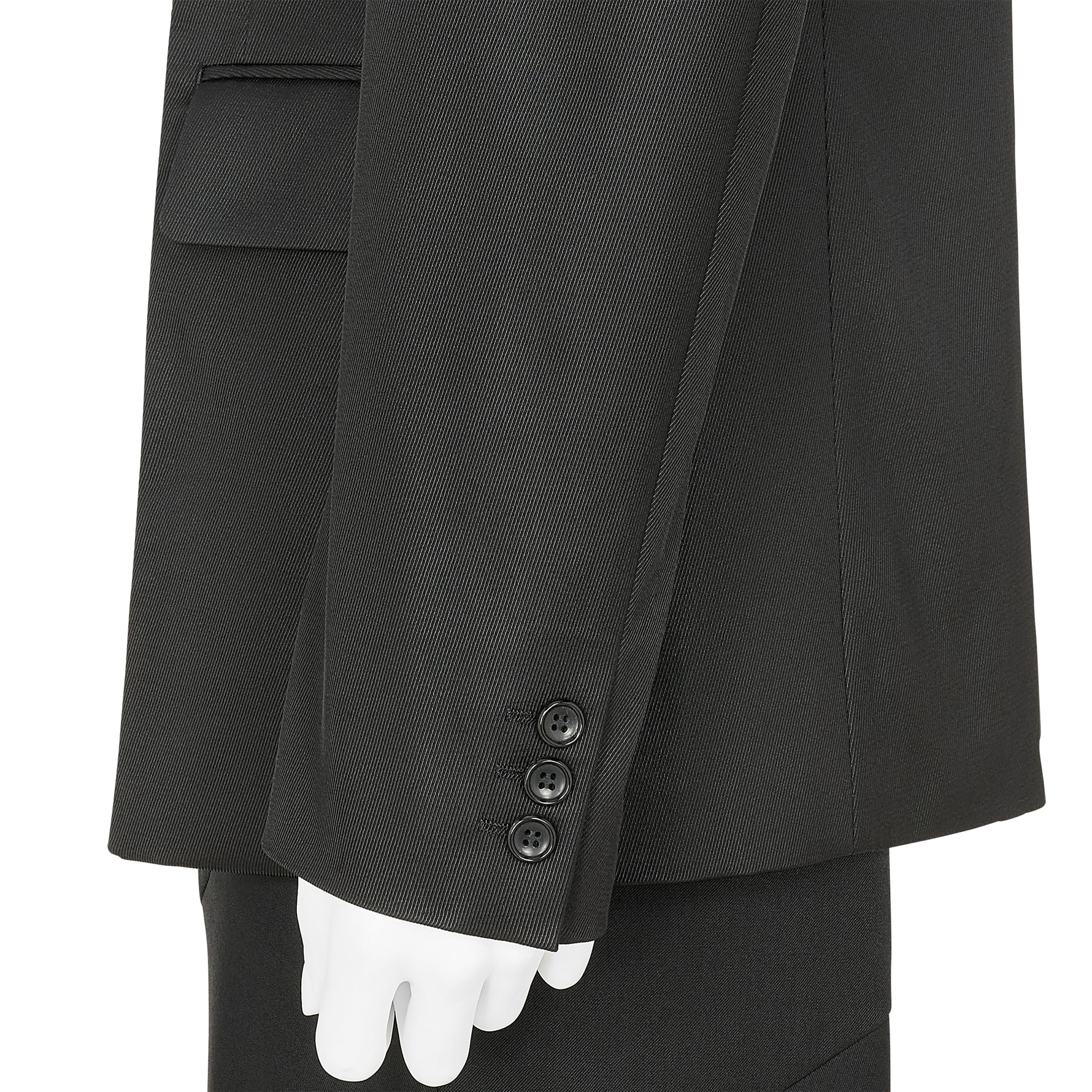 PANEL DOUBLE JACKET BLACK