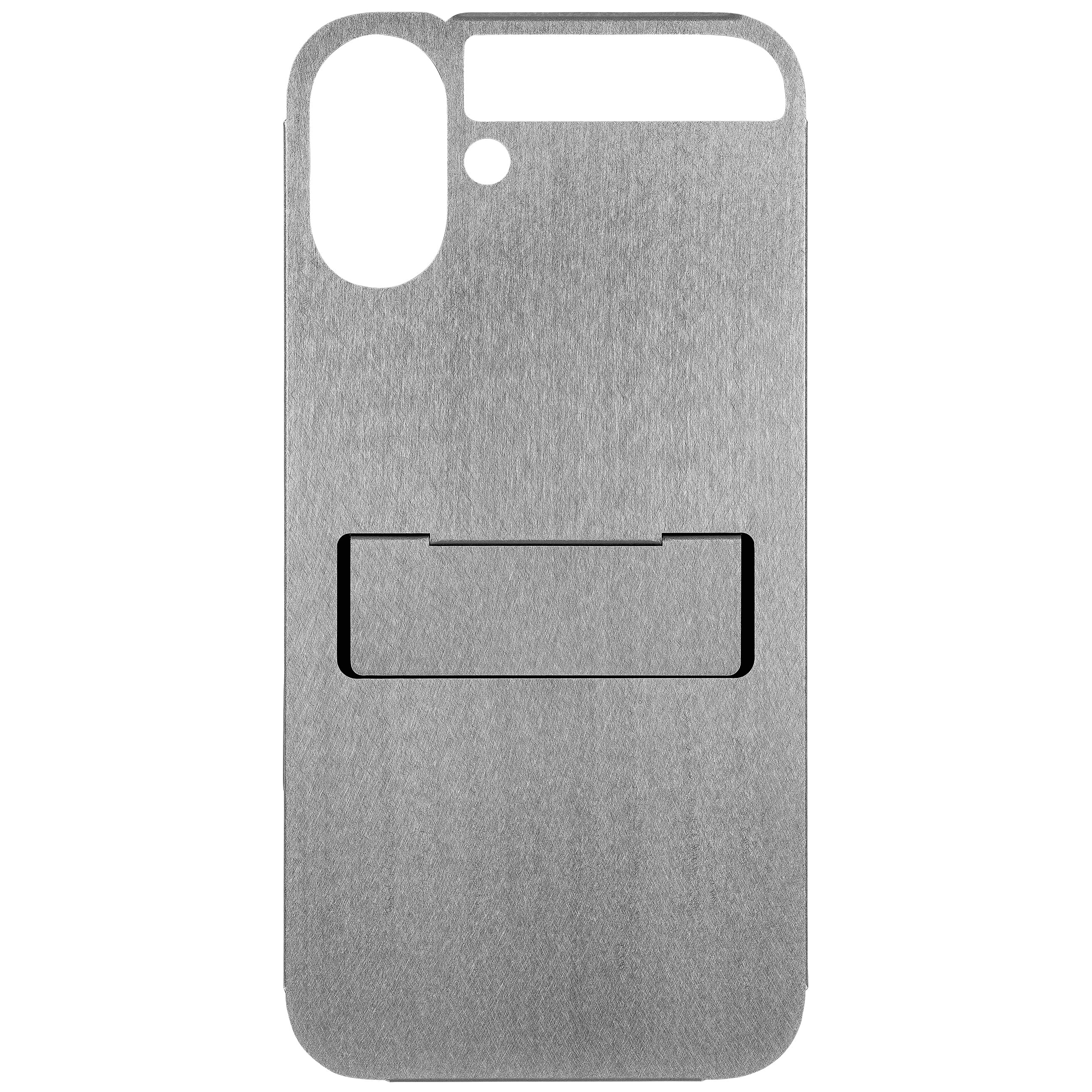 【美品】iPhone16plusケース CLAUSTRUM/クラウストルム iPhone 16 , 16 PLUS , 17 CASE ( STRAIGHT VIBRATION FINISH ) SILVER