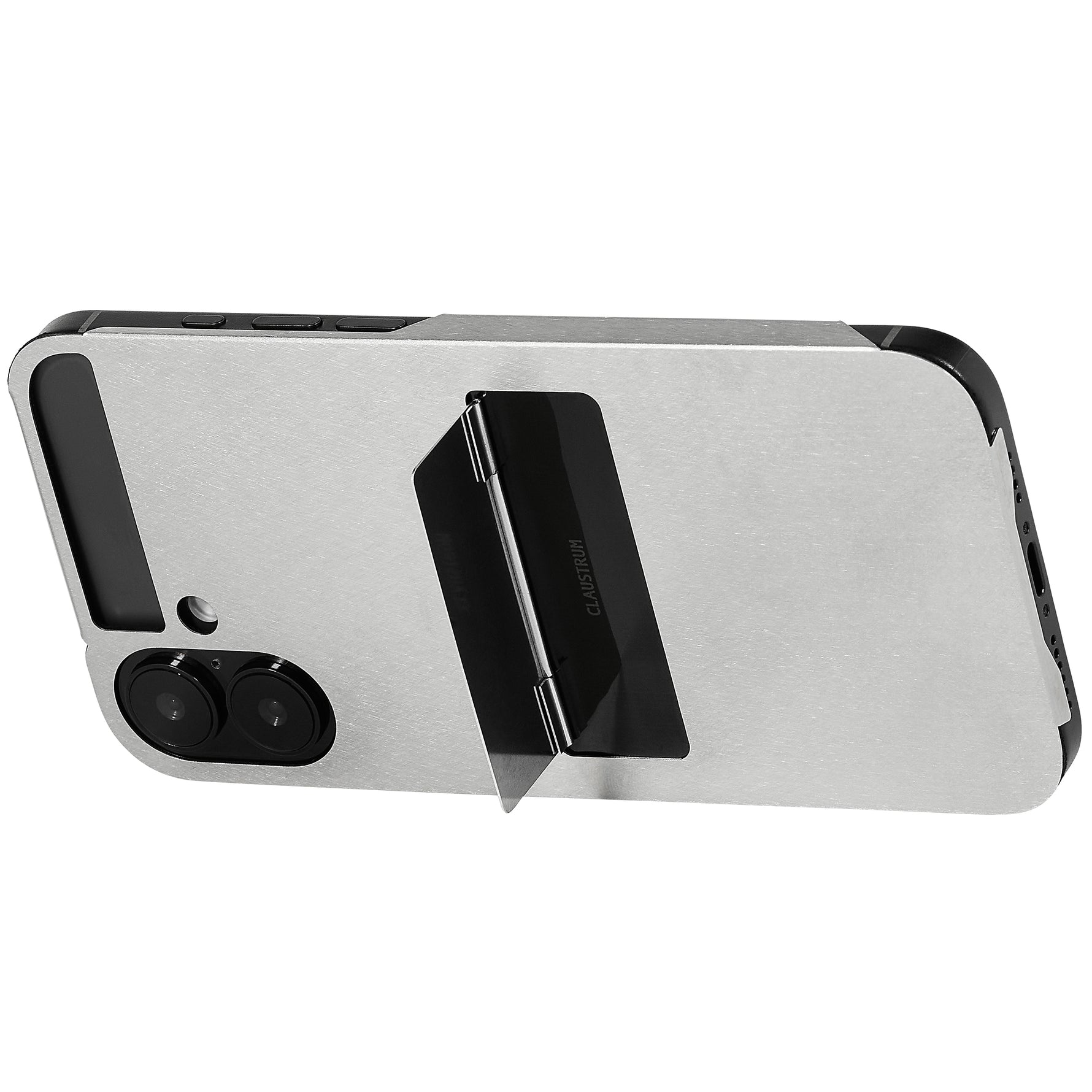 iPhone 16 , 16 PLUS , 17 CASE ( STRAIGHT VIBRATION FINISH ) SILVER
