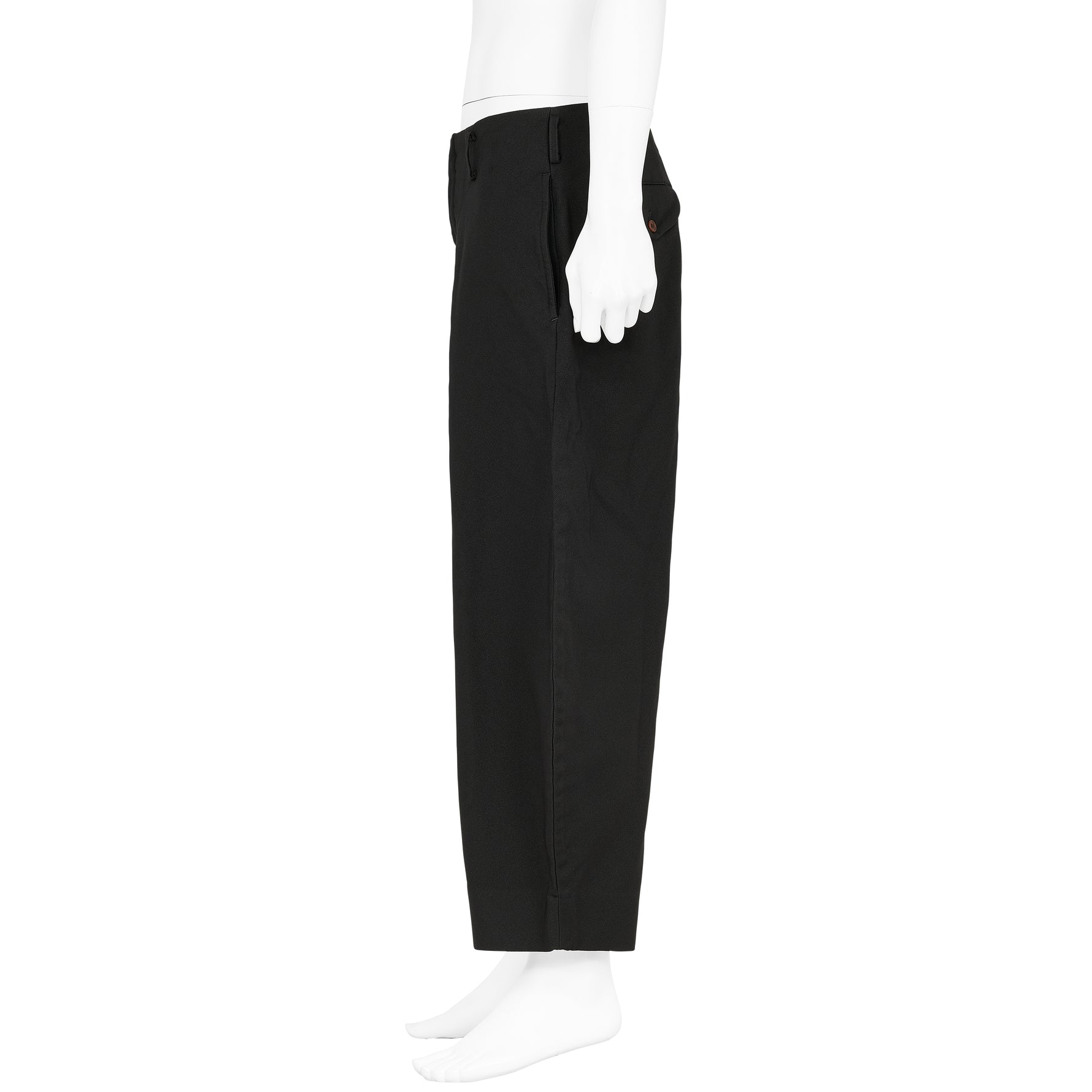 POLYESTER COCOON PANTS BLACK