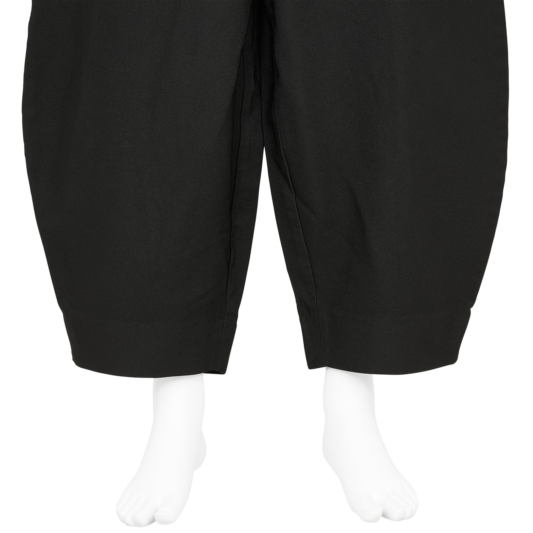 POLYESTER COCOON PANTS BLACK