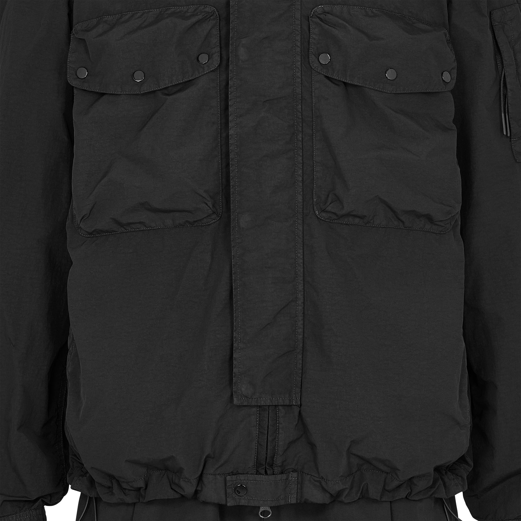 FLATT NYLON GOGGLE SHIRT JACKET BLACK