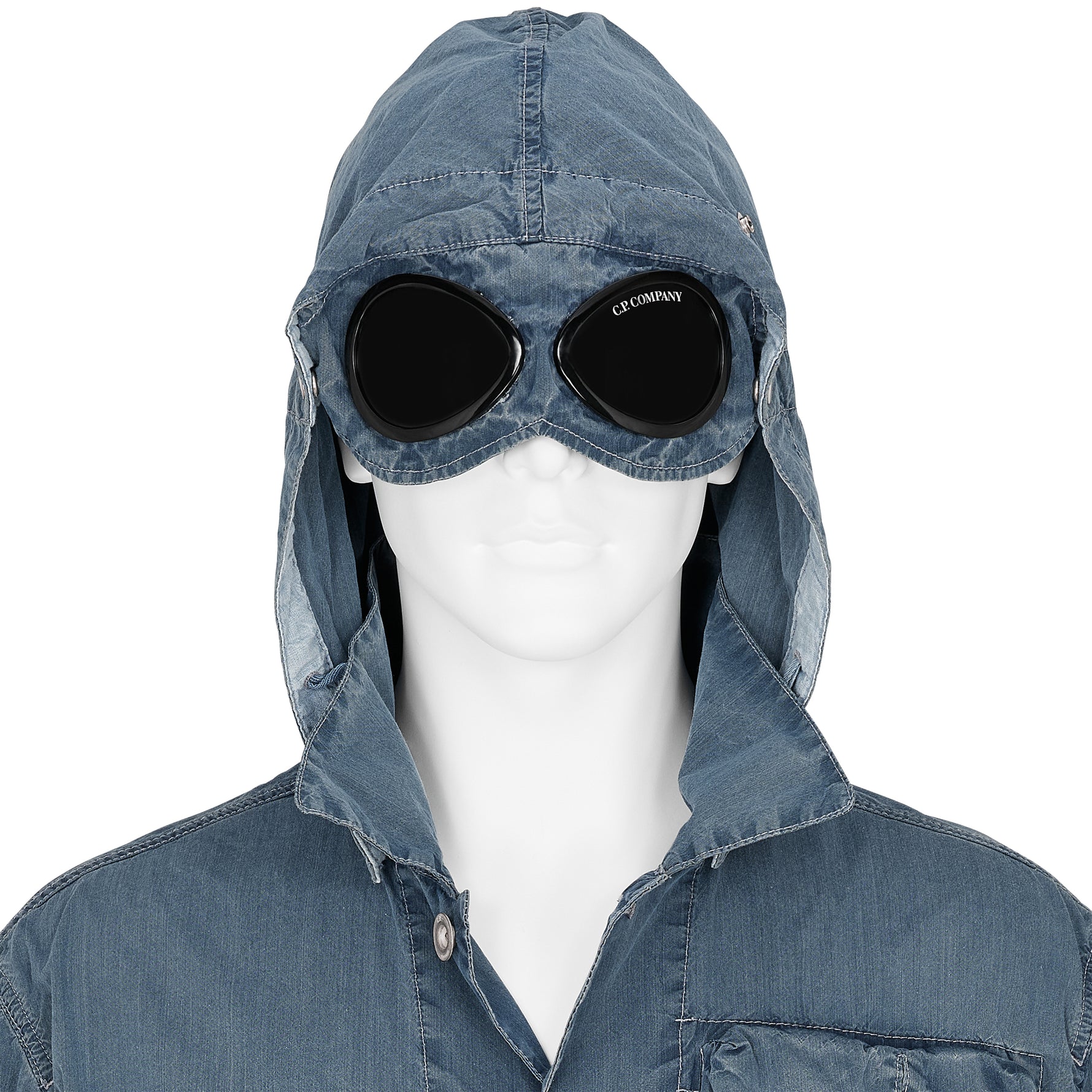 50 FILI BLEACHED GOGGLE JACKET INDIGO
