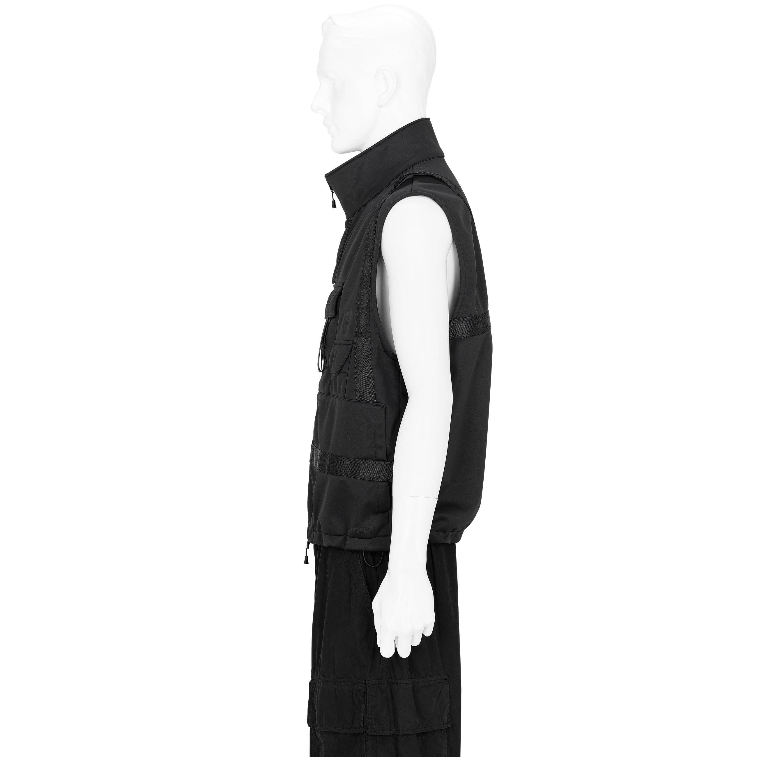 WINDSTOPPER BACK FLEECE 3L VEST BLACK