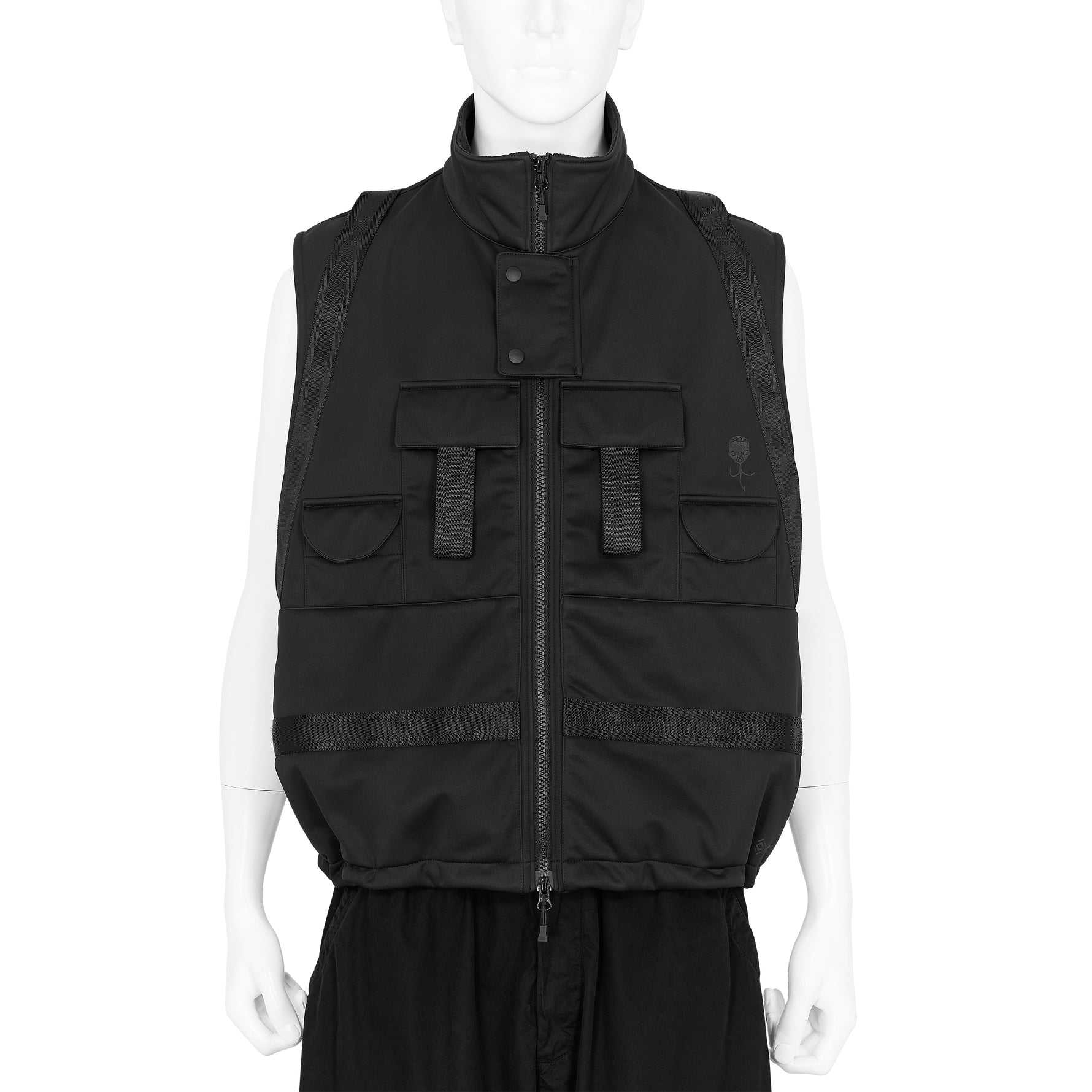 WINDSTOPPER BACK FLEECE 3L VEST BLACK