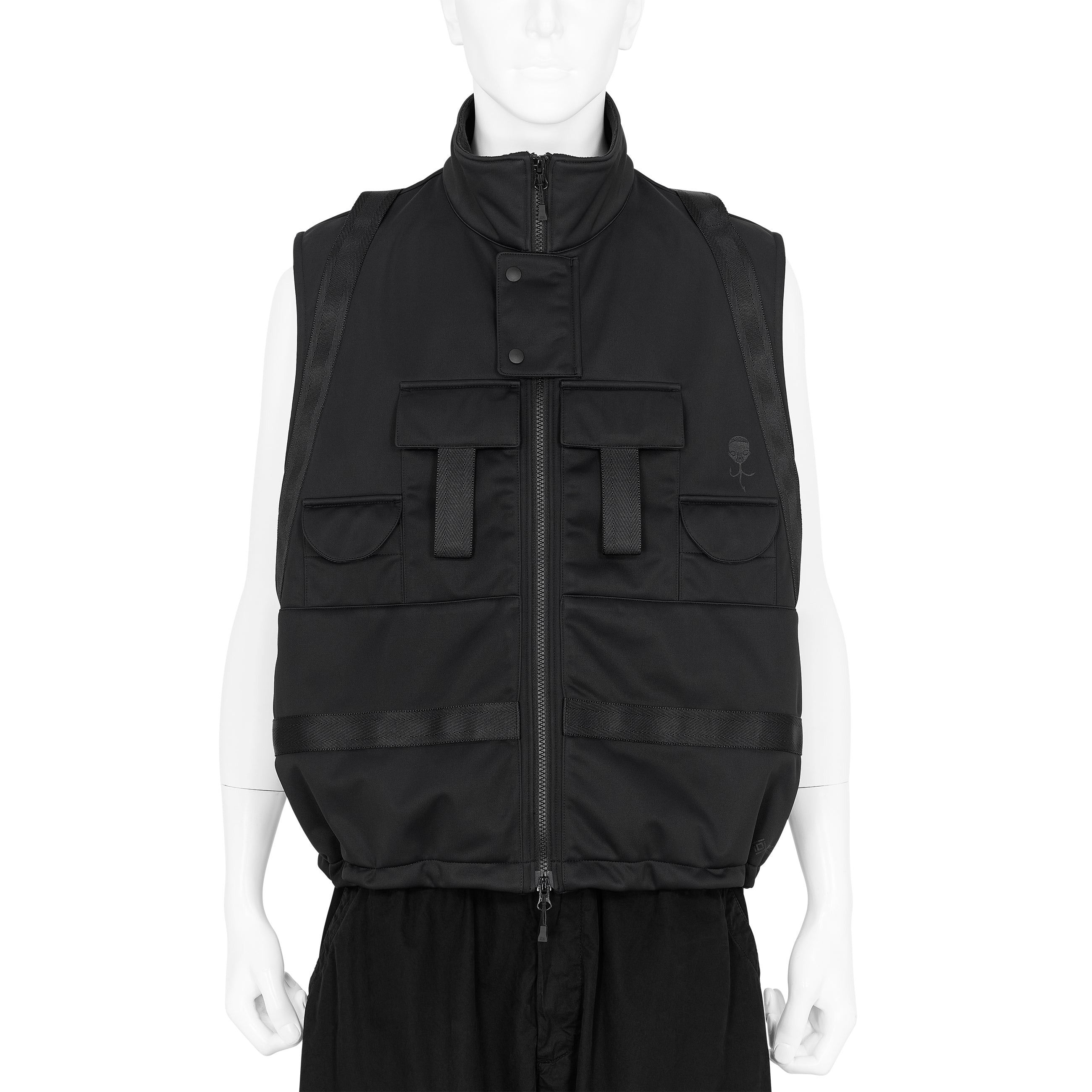 WINDSTOPPER BACK FLEECE 3L VEST BLACK