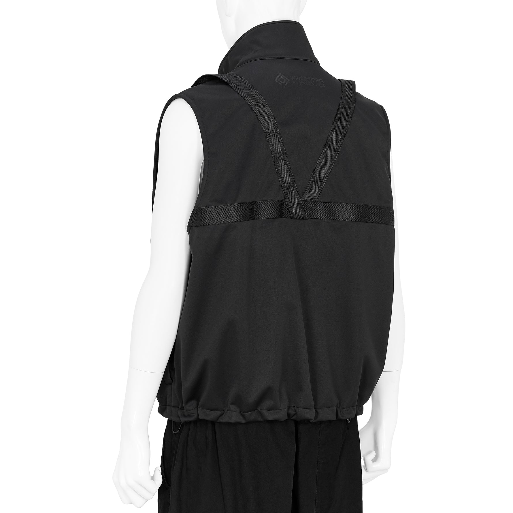 WINDSTOPPER BACK FLEECE 3L VEST BLACK