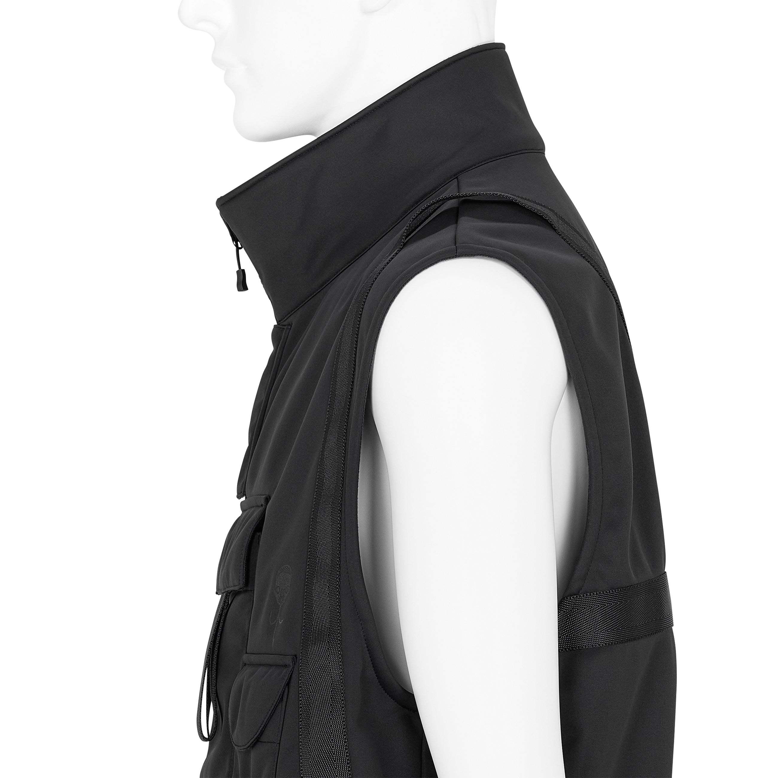 WINDSTOPPER BACK FLEECE 3L VEST BLACK