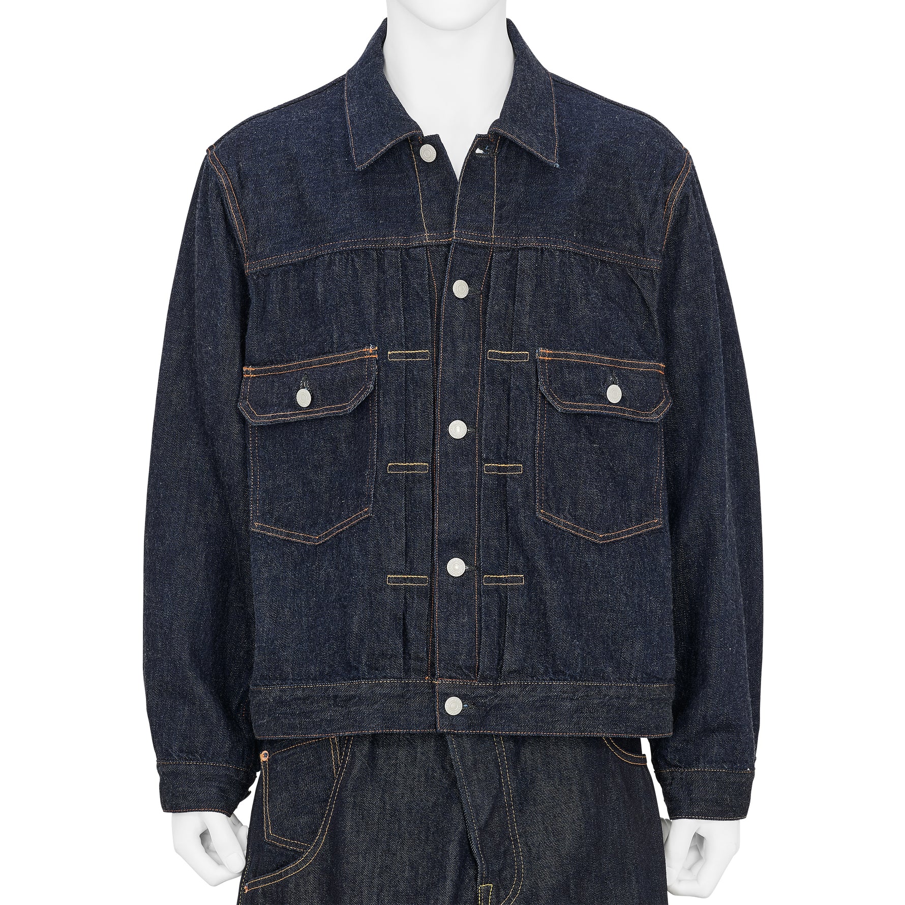 FULLCOUNT COLLABORATION WATTEAU PLEATS 2ND JACKET INDIGO