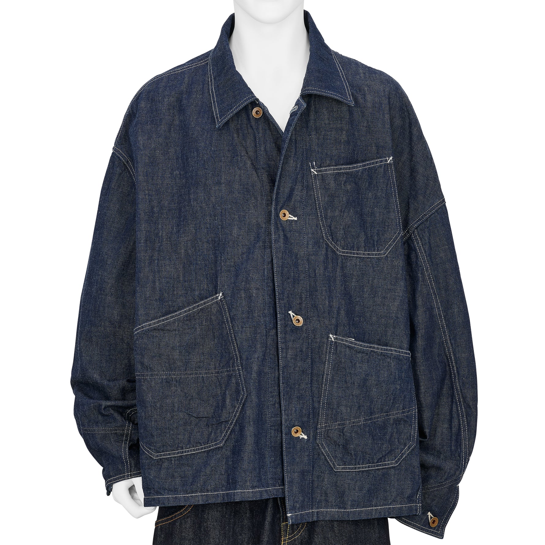 FULLCOUNT COLLABORATION GRAFFITI CHORE JACKET INDIGO