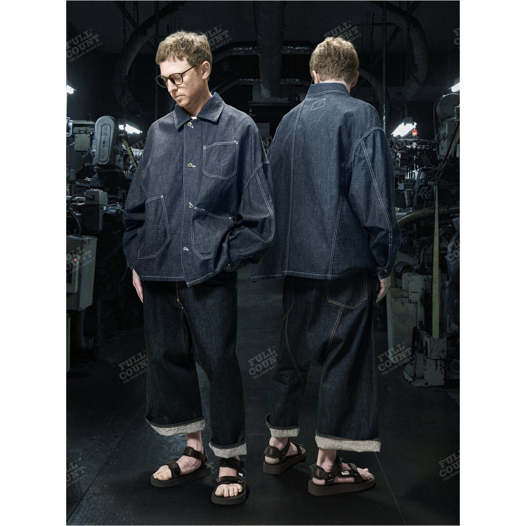 FULLCOUNT COLLABORATION GRAFFITI 5P SARROUEL DENIM INDIGO