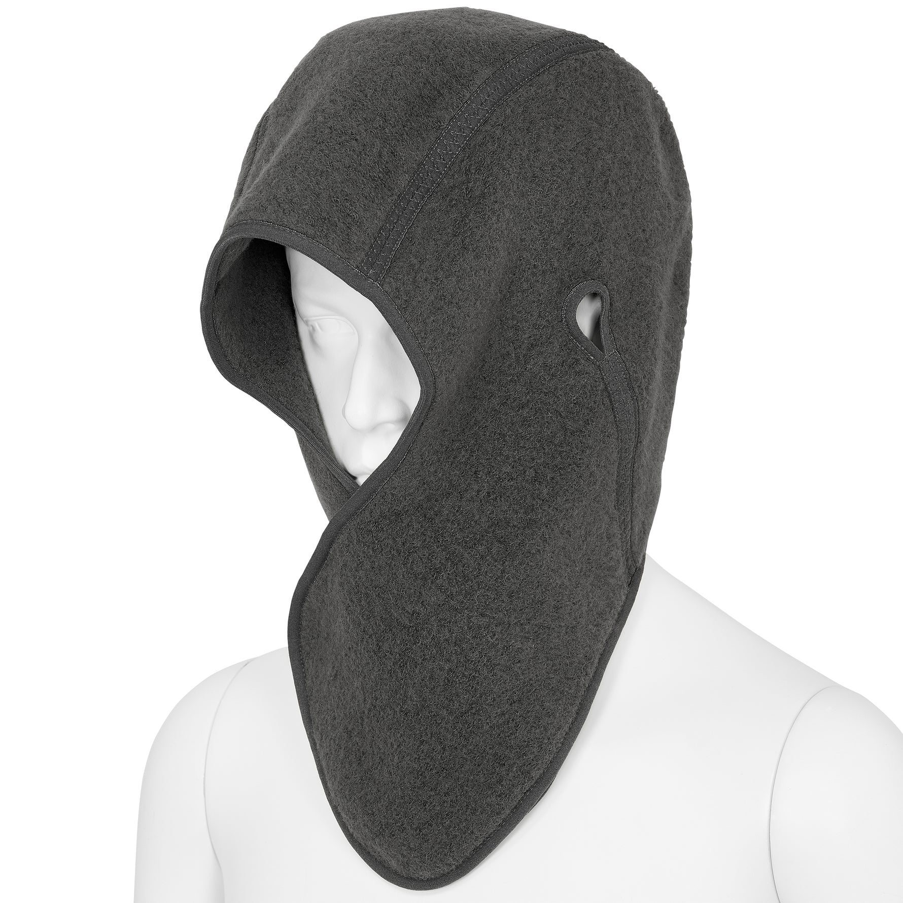 WOOL FLEECE HOOD DARK LAVA