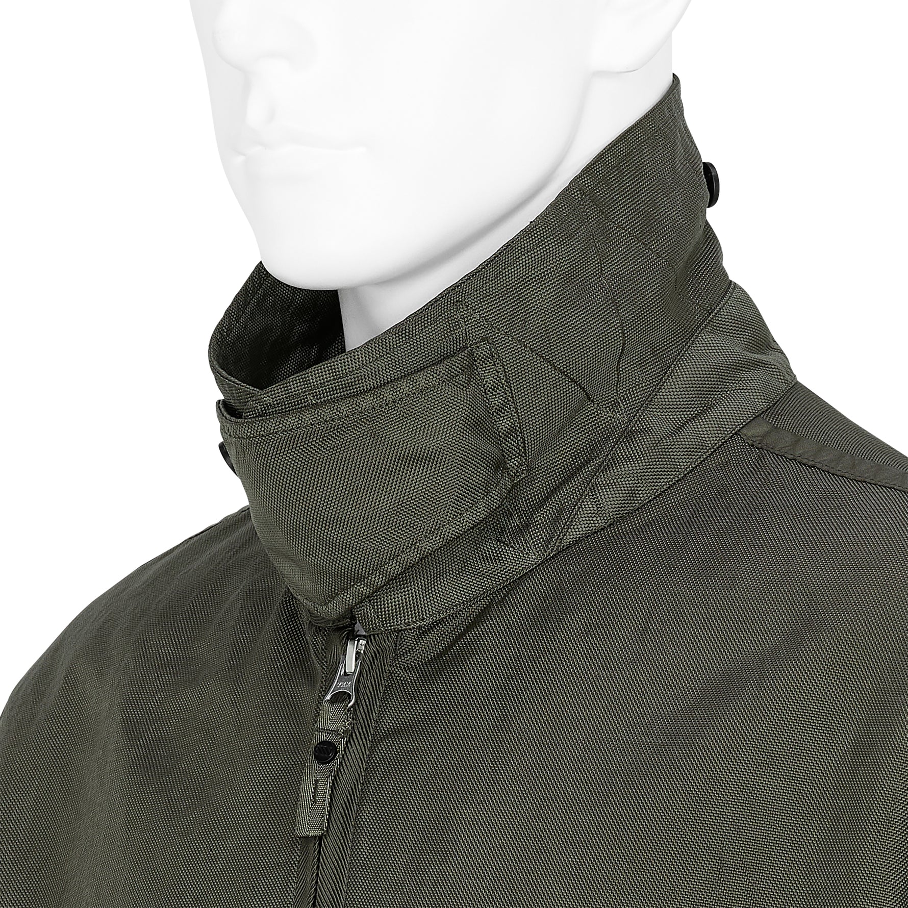 TRAMA 3D GARMENT DYED JACQUARD BOMBER JACKET OLIVE