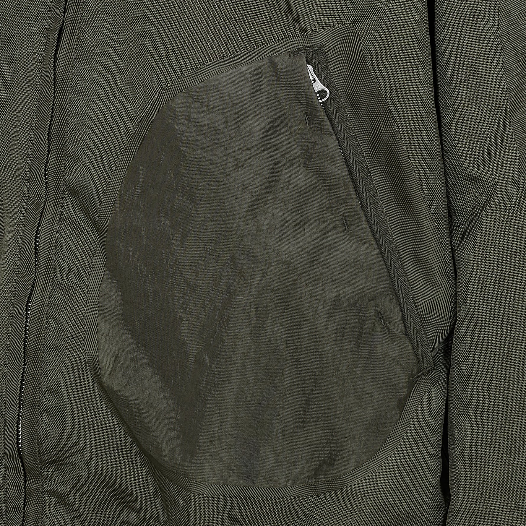 TRAMA 3D GARMENT DYED JACQUARD BOMBER JACKET OLIVE