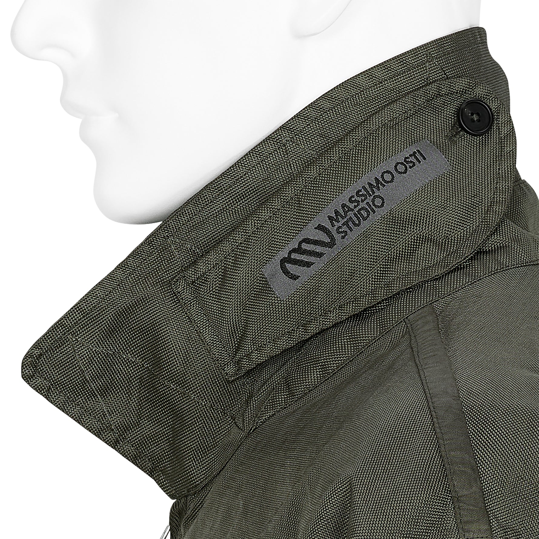 TRAMA 3D GARMENT DYED JACQUARD BOMBER JACKET OLIVE