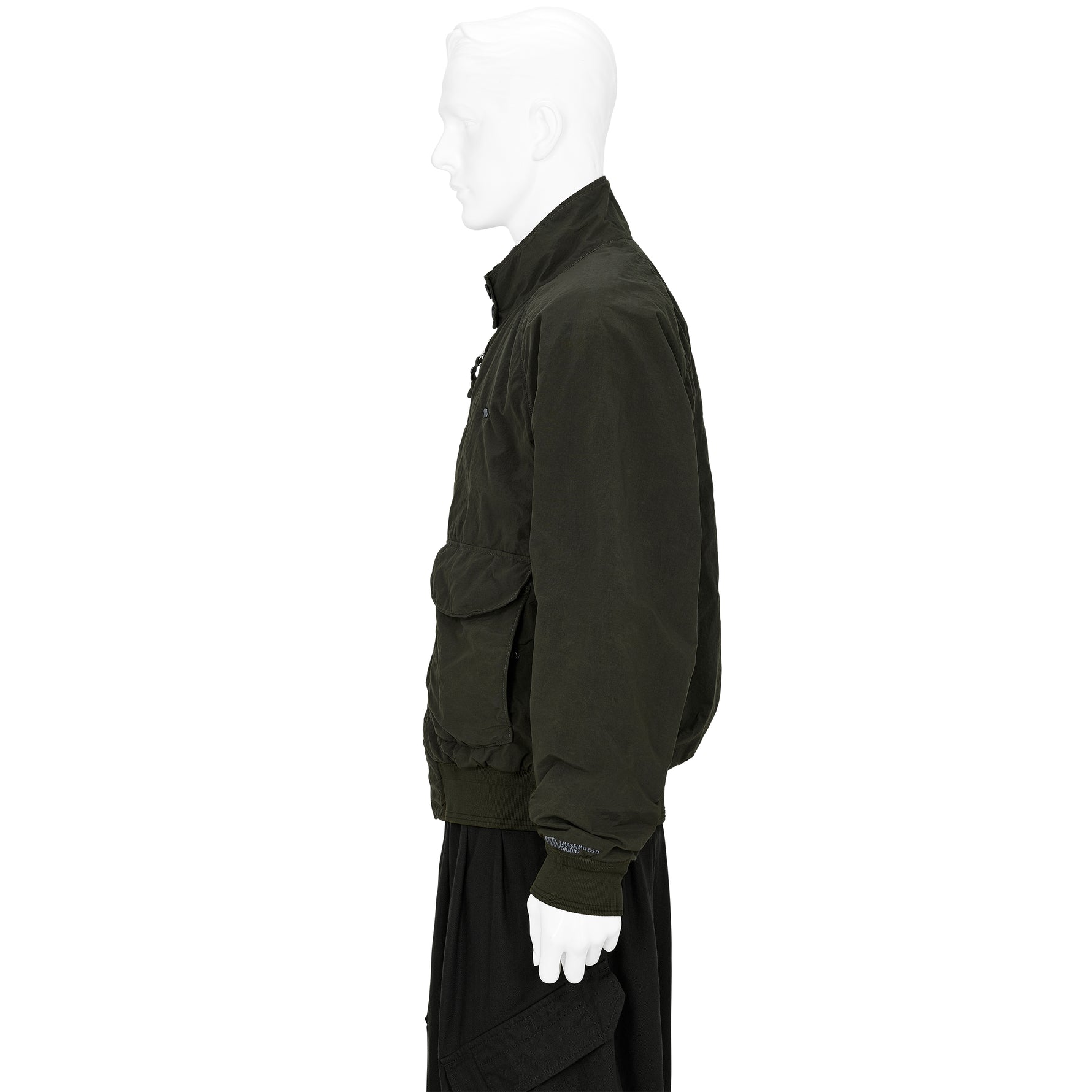 GARMENT DYED HARRINGTON JACKET DARK GREEN