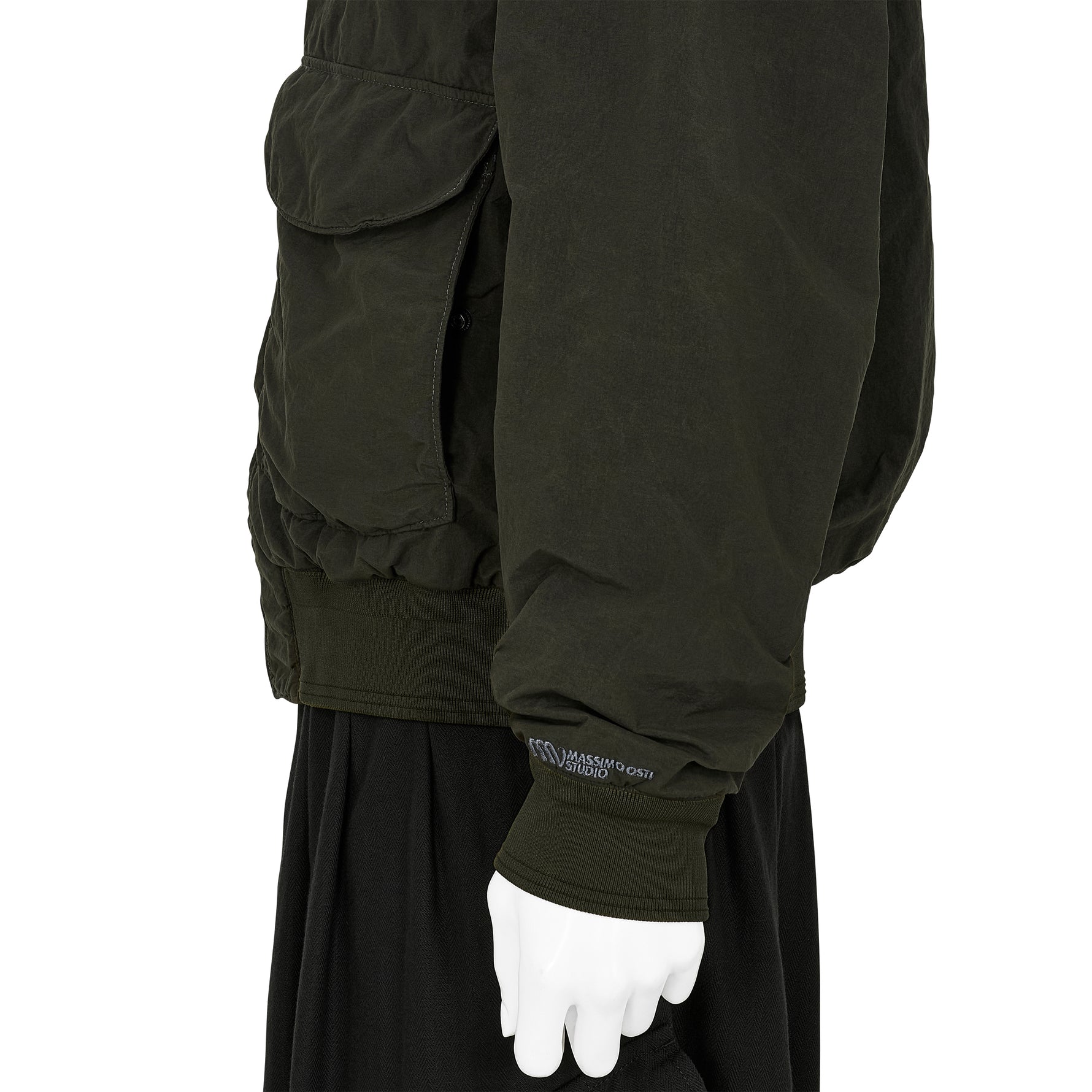 GARMENT DYED HARRINGTON JACKET DARK GREEN