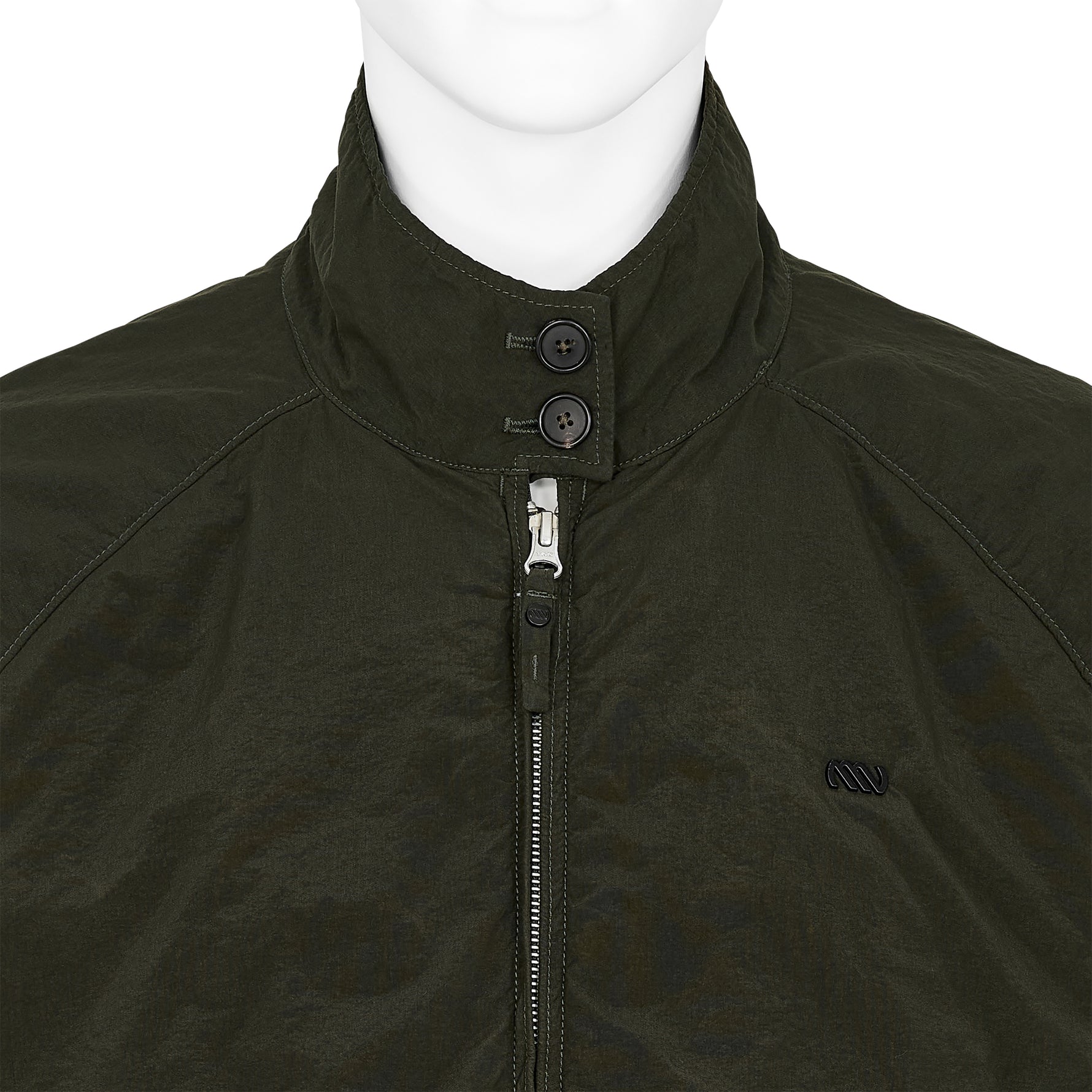 GARMENT DYED HARRINGTON JACKET DARK GREEN