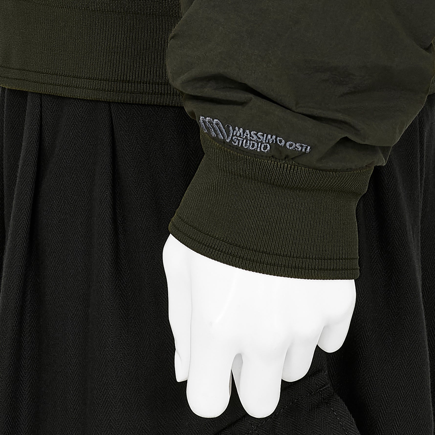 GARMENT DYED HARRINGTON JACKET DARK GREEN