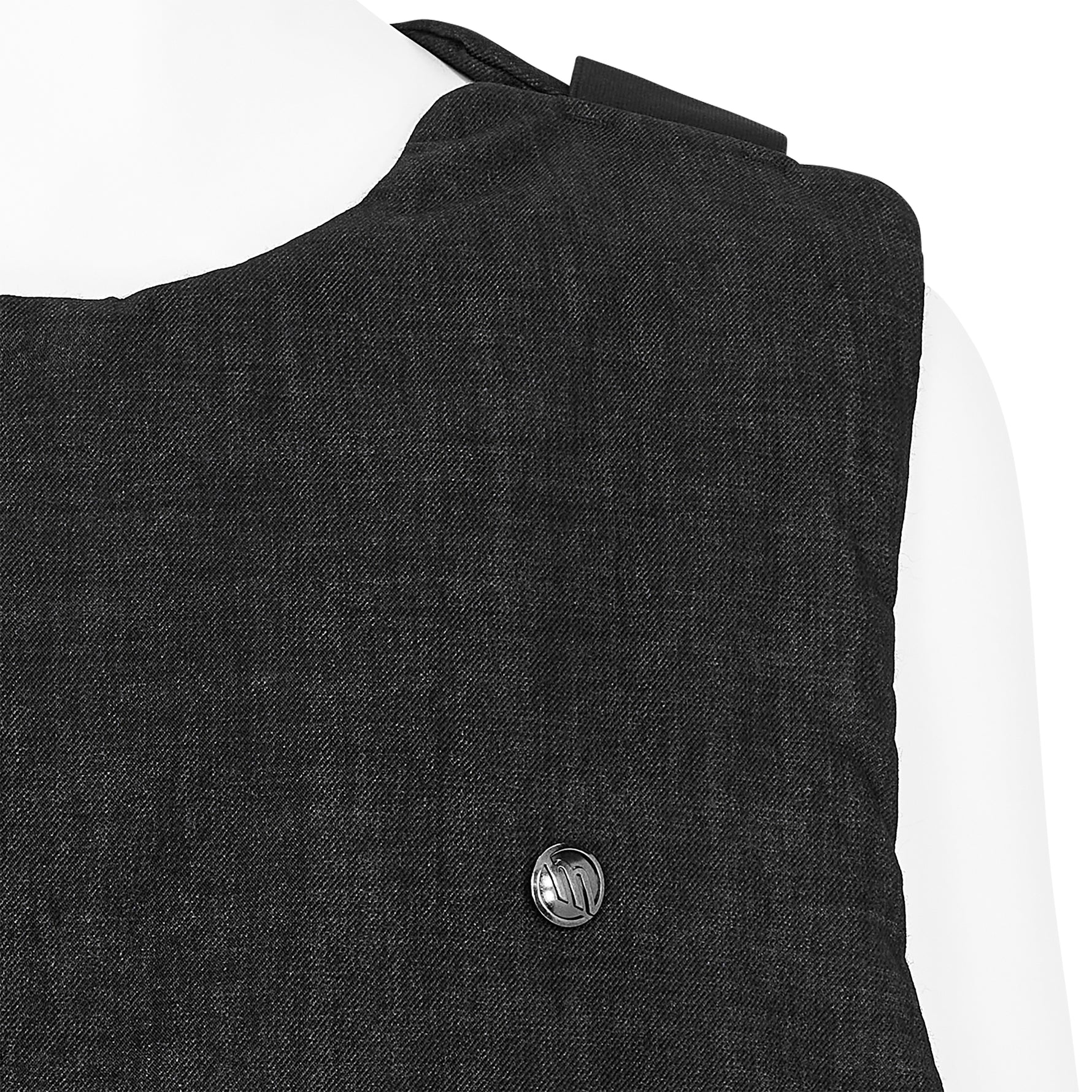 FRESCO WOOL GUM RESINED AND GARMENT DYED VEST MELANGE INDIGO