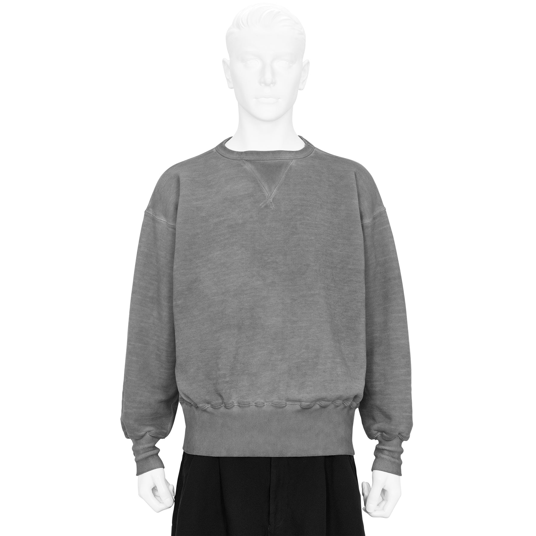 SWEAT SHIRT CAHRCOAL DYED GRAY