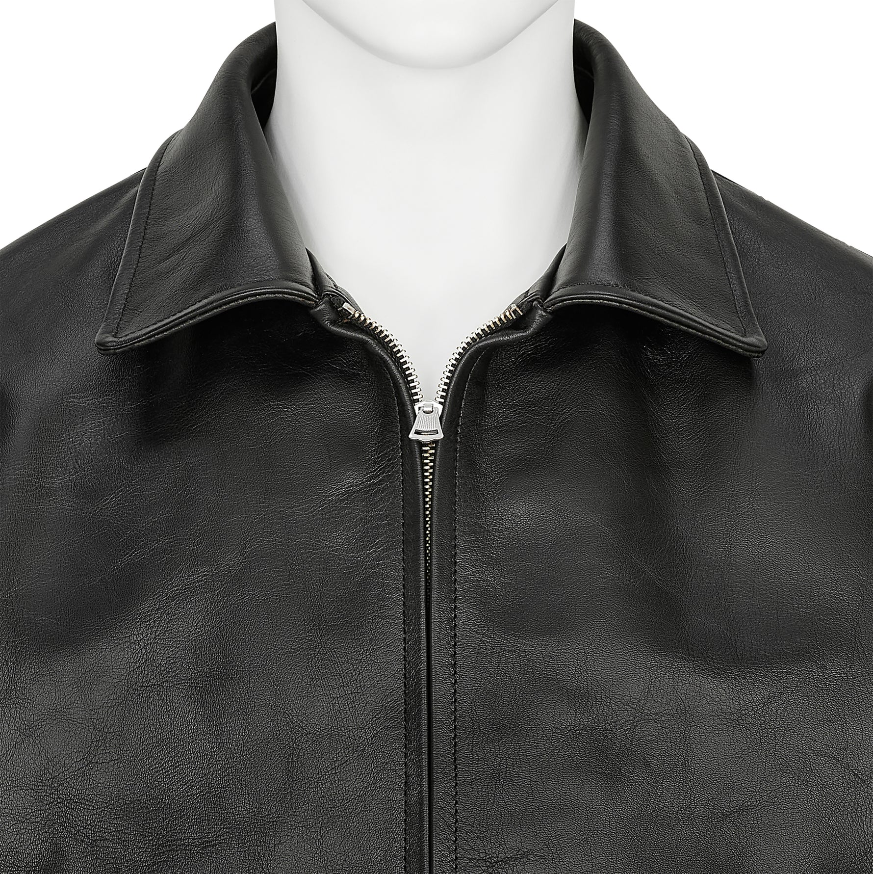 LOT.802 COSSACK LEATHER JACKET BLACK