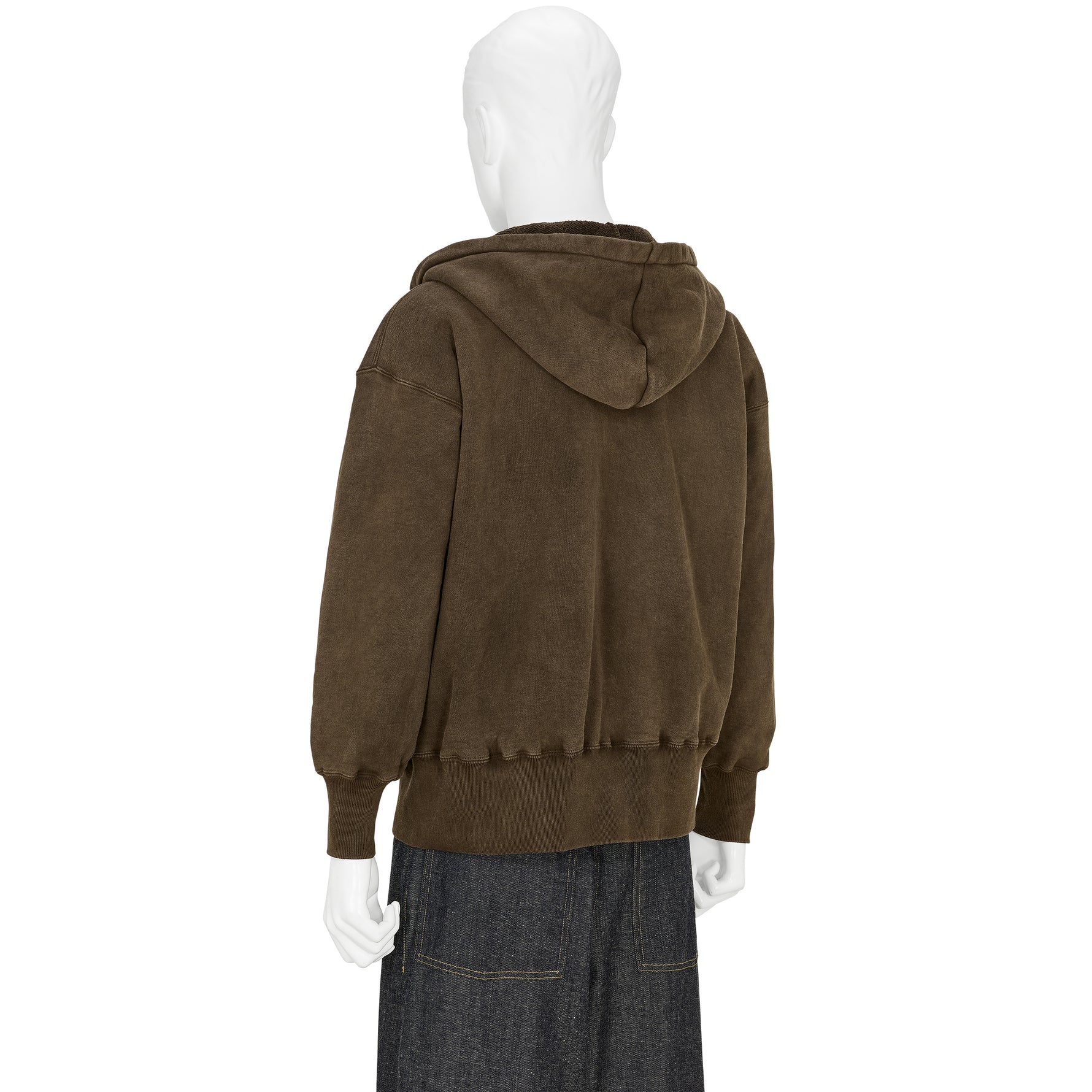 LOT.620 AFTER HOODED SWEAT SHIRT MUD DYED BROWN