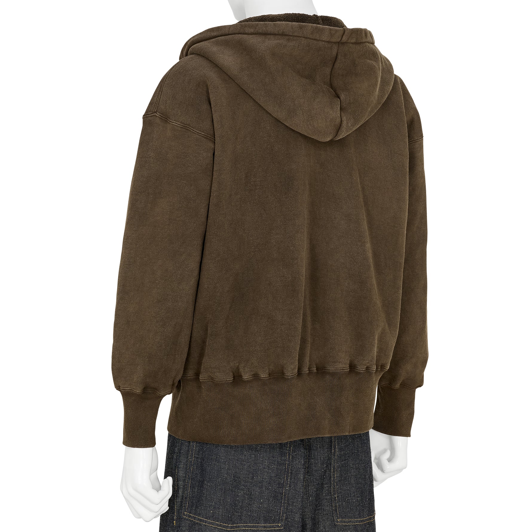 LOT.620 AFTER HOODED SWEAT SHIRT MUD DYED BROWN