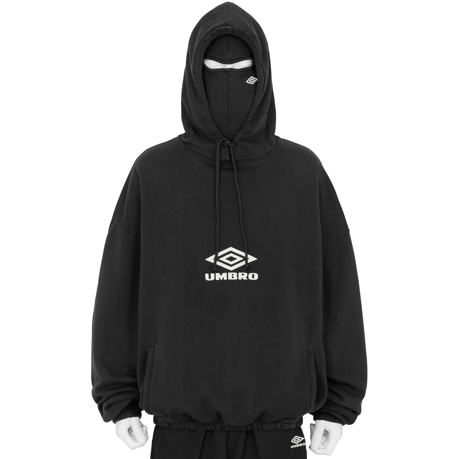 OG LOGO MASKED HOODIE WASHED BLACK