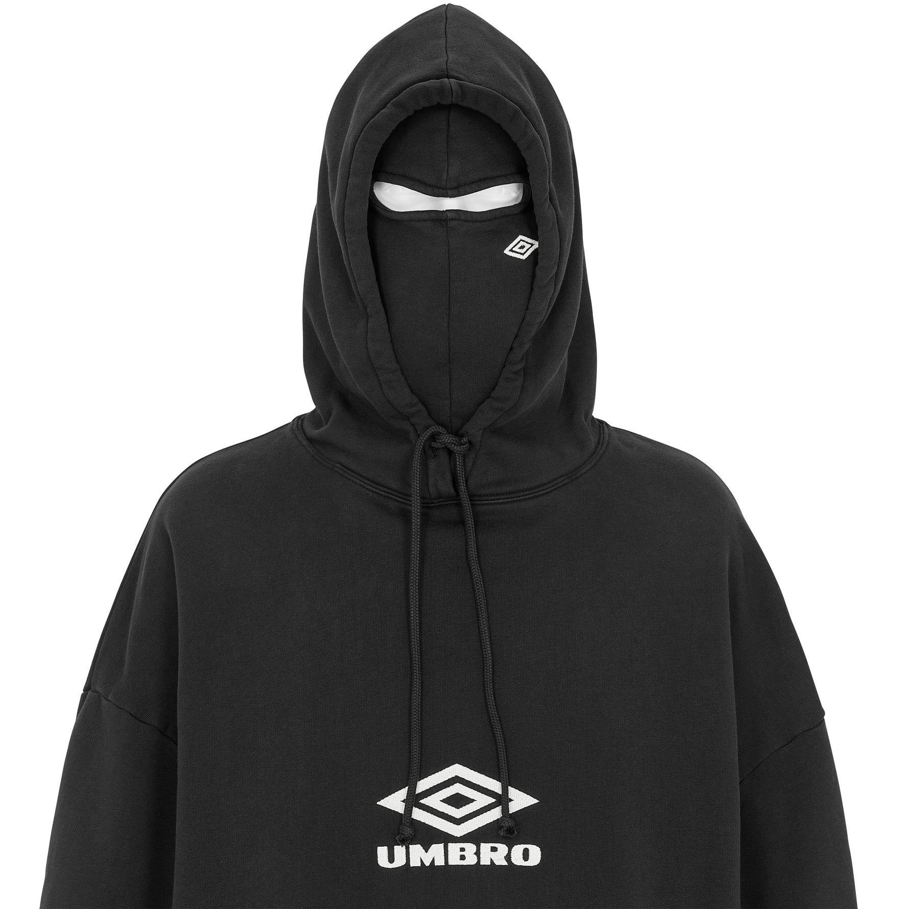 OG LOGO MASKED HOODIE WASHED BLACK
