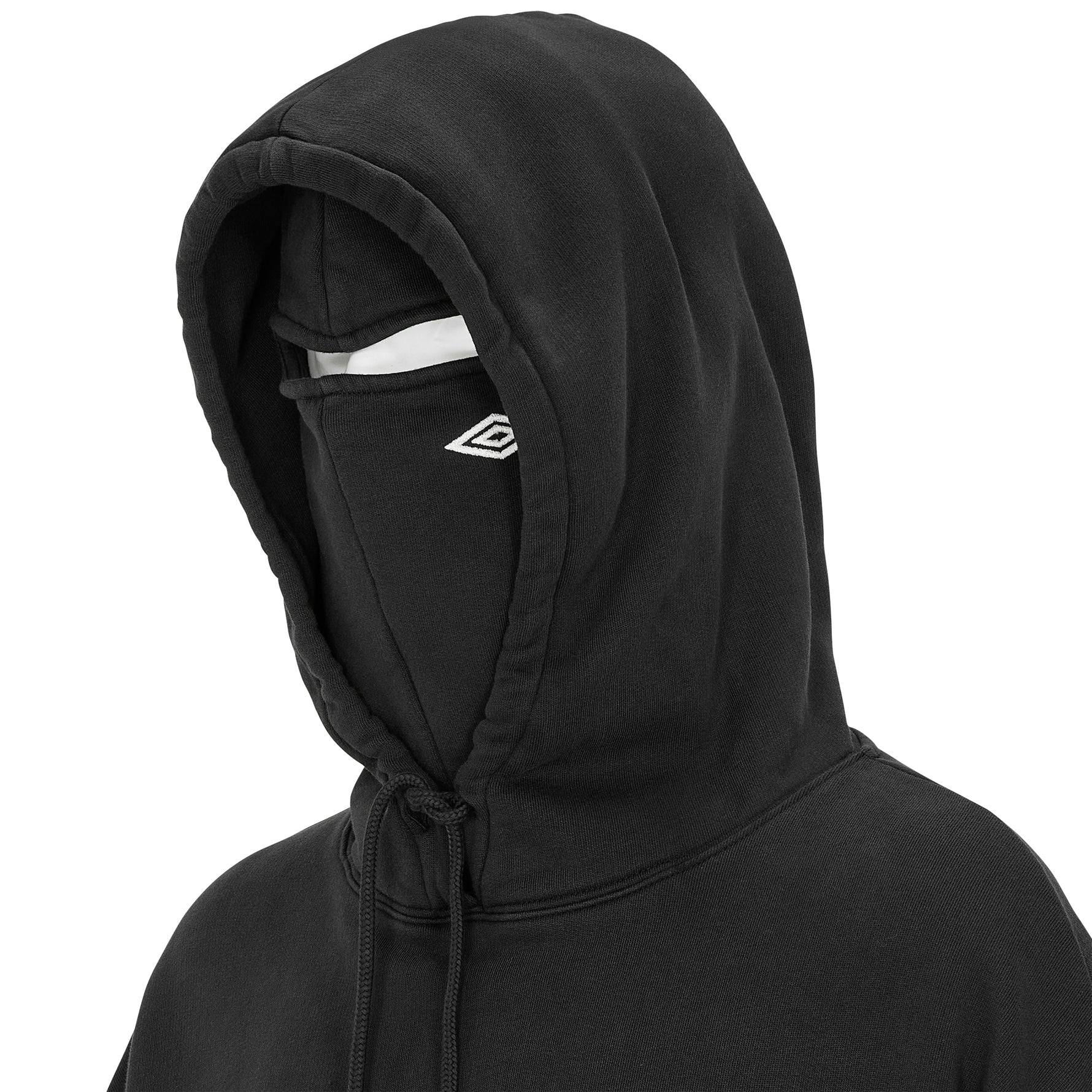 OG LOGO MASKED HOODIE WASHED BLACK