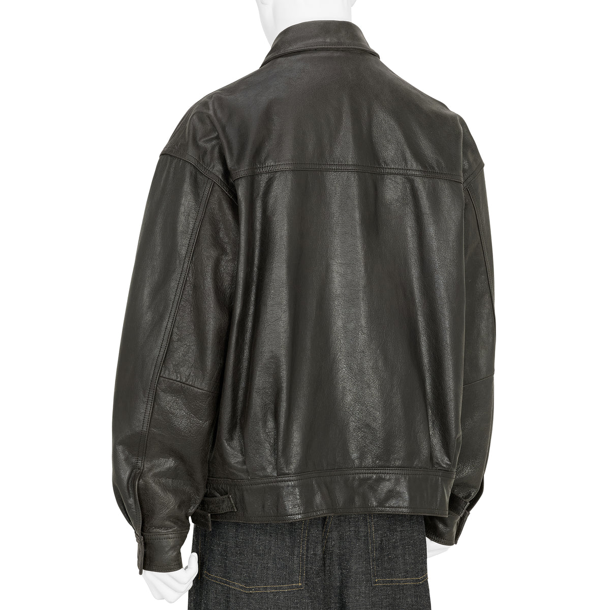 COW LEATHER FLIGHT JACKET BROWN