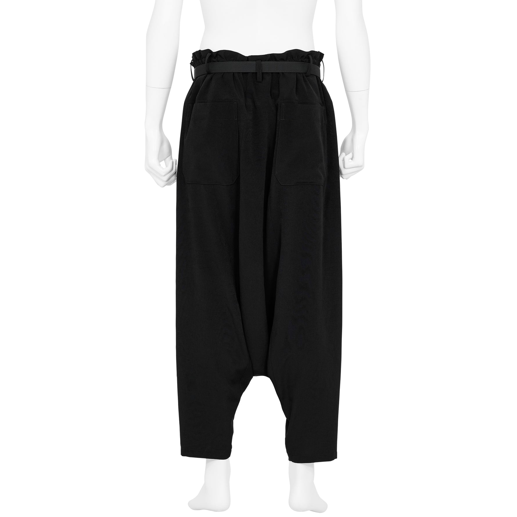 TUXEDO GUSSET SARROUEL PANTS BLACK