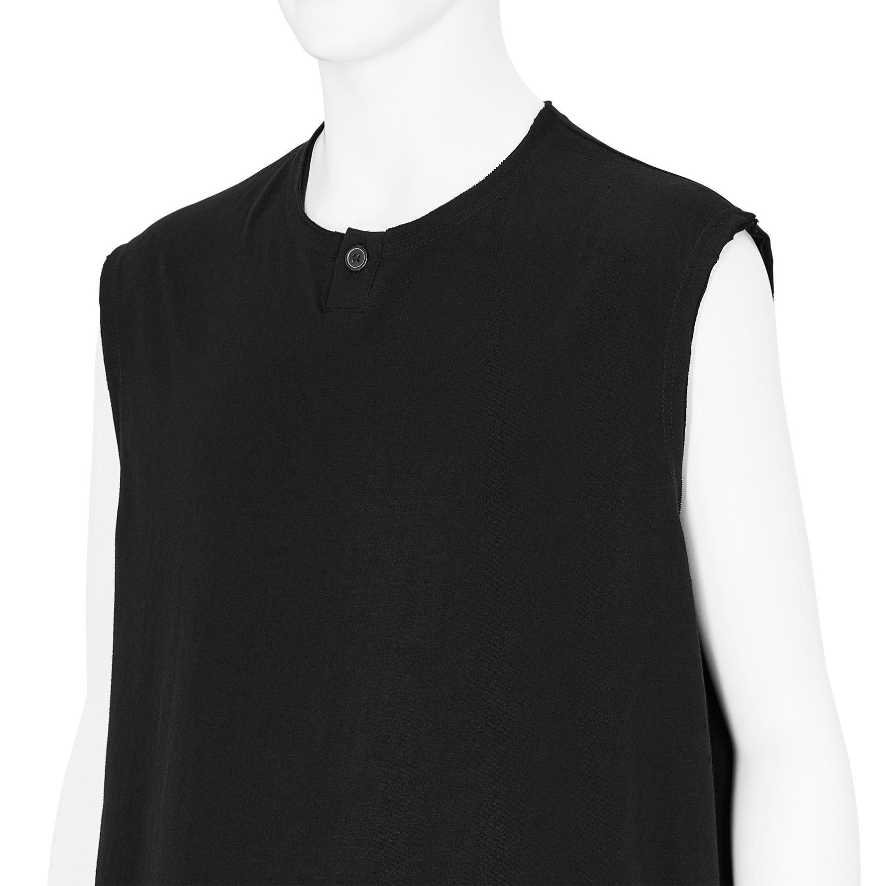 NO SLEEVE LONG TEE BLACK