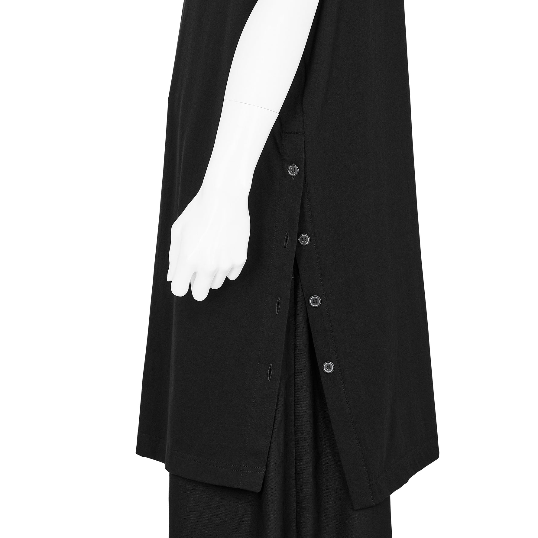 NO SLEEVE LONG TEE BLACK