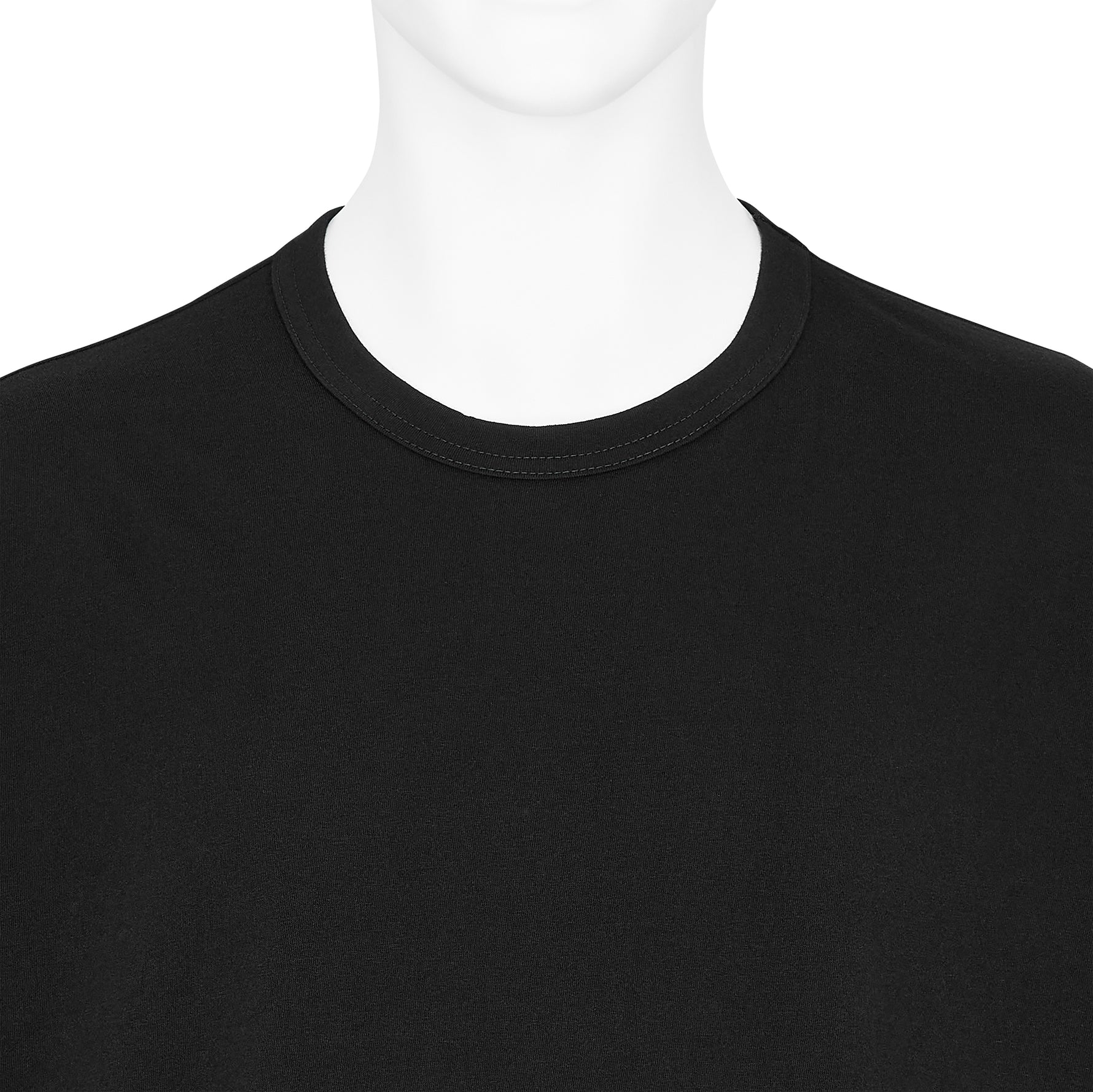ULTIMA JERSEY ROUND NECK SHORT SLEEVE TEE SHIRT BLACK