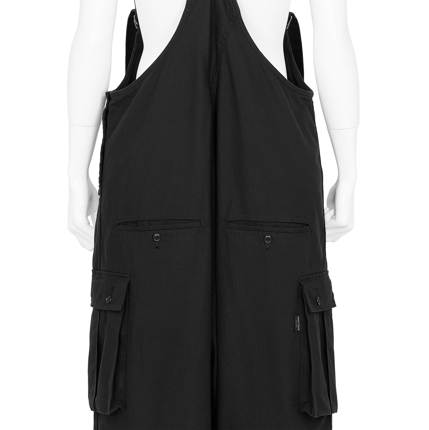 HERRINGBONE WORK OVERALLS BLACK