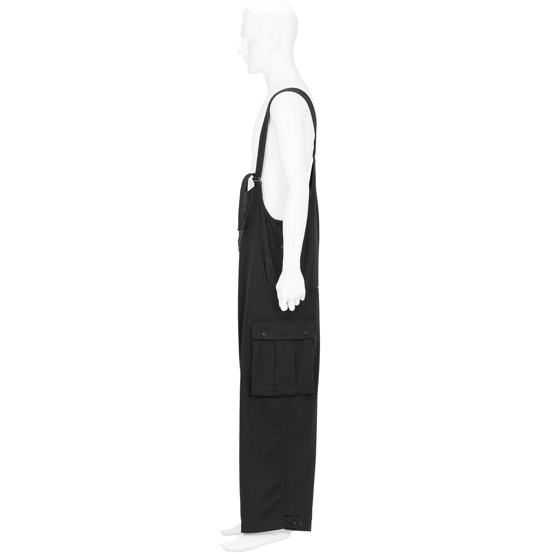 HERRINGBONE WORK OVERALLS BLACK