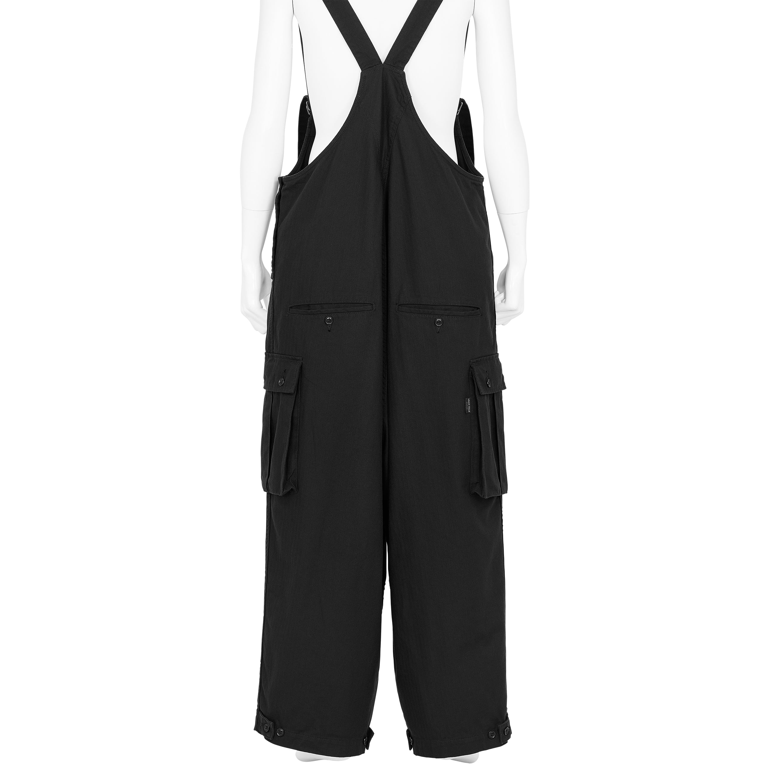 HERRINGBONE WORK OVERALLS BLACK