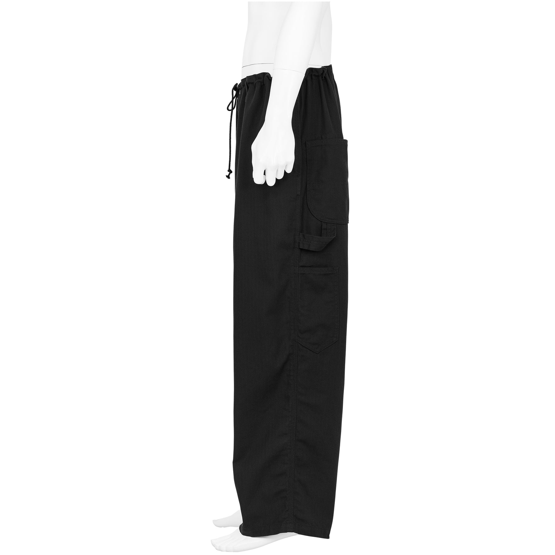 HERRINGBONE PAINTER PANTS BLACK