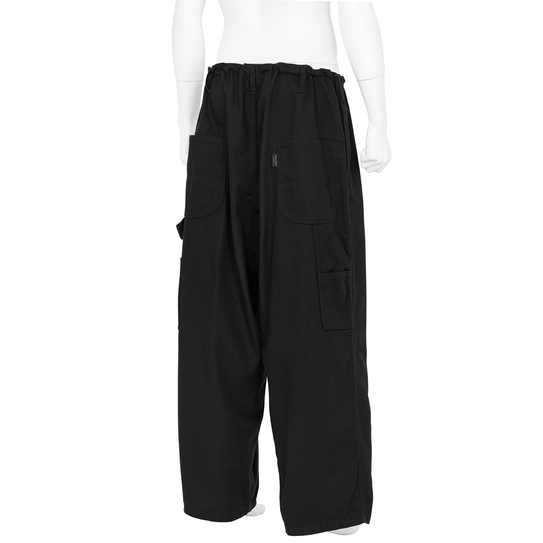 HERRINGBONE PAINTER PANTS BLACK