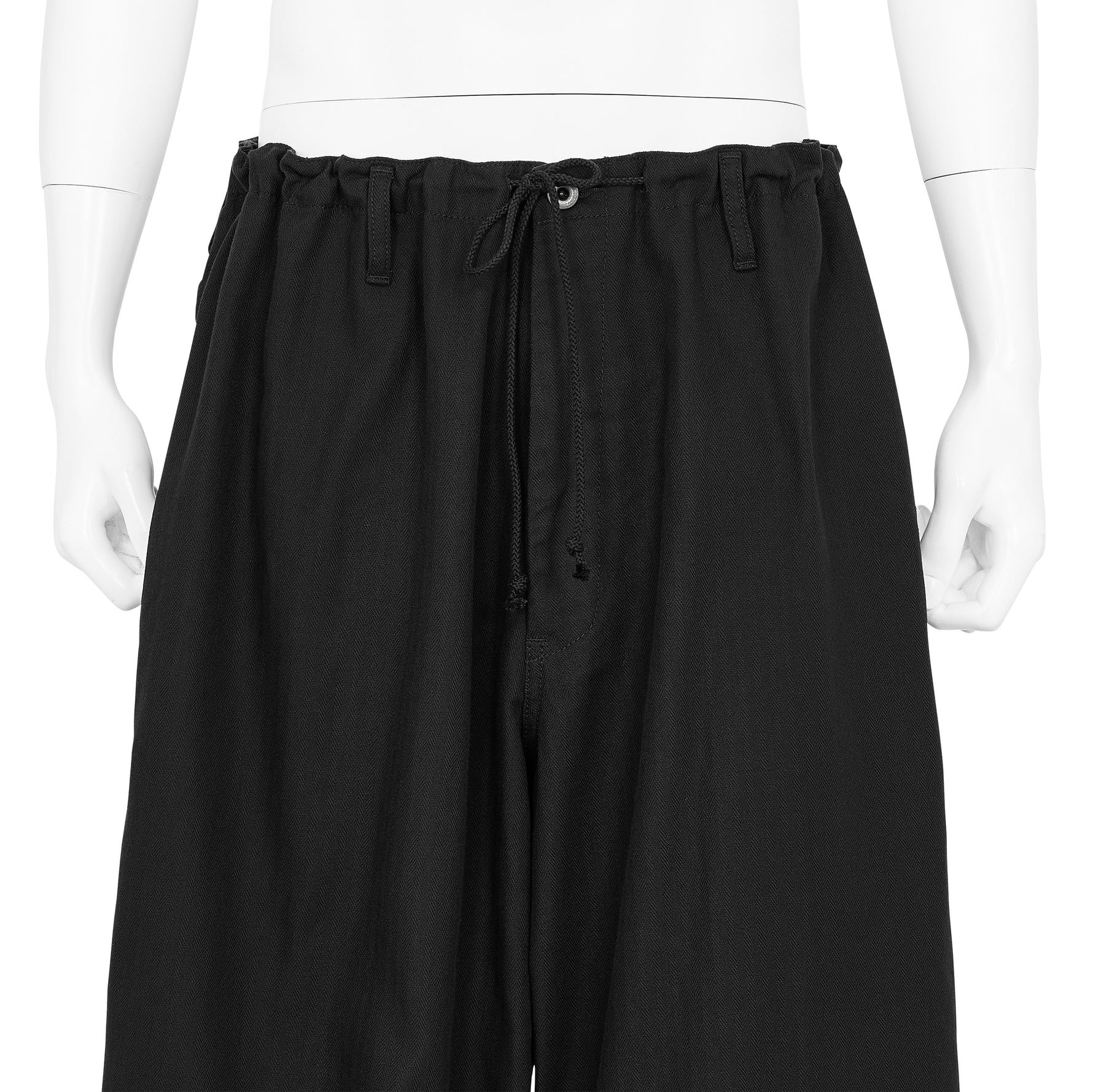 HERRINGBONE PAINTER PANTS BLACK