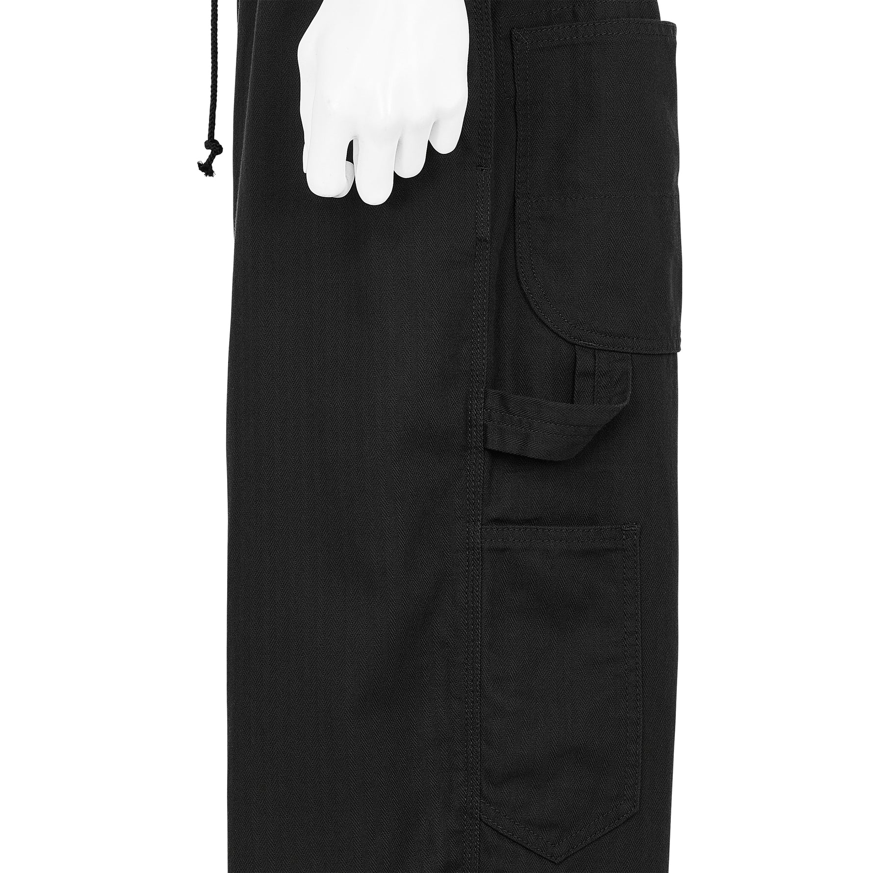 HERRINGBONE PAINTER PANTS BLACK