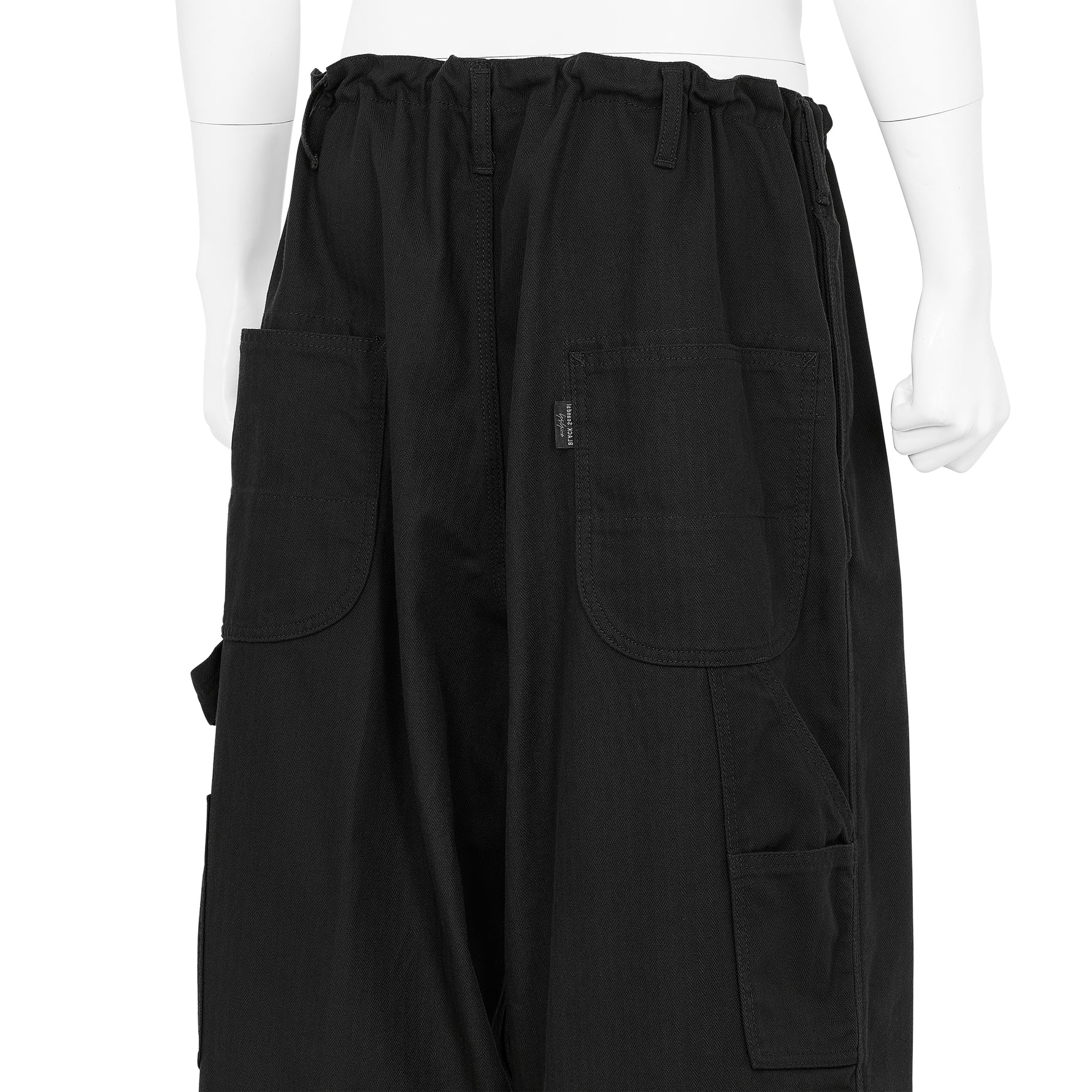HERRINGBONE PAINTER PANTS BLACK