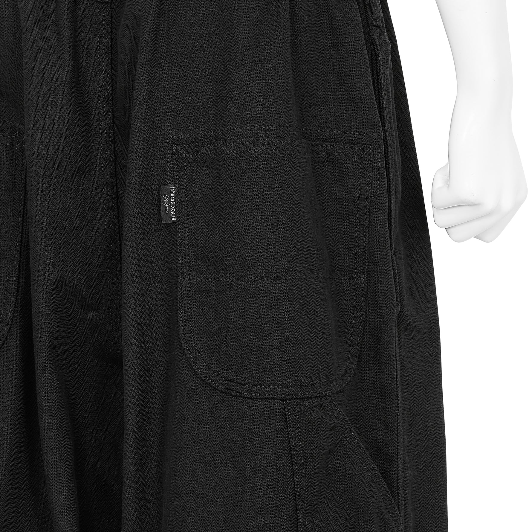 HERRINGBONE PAINTER PANTS BLACK