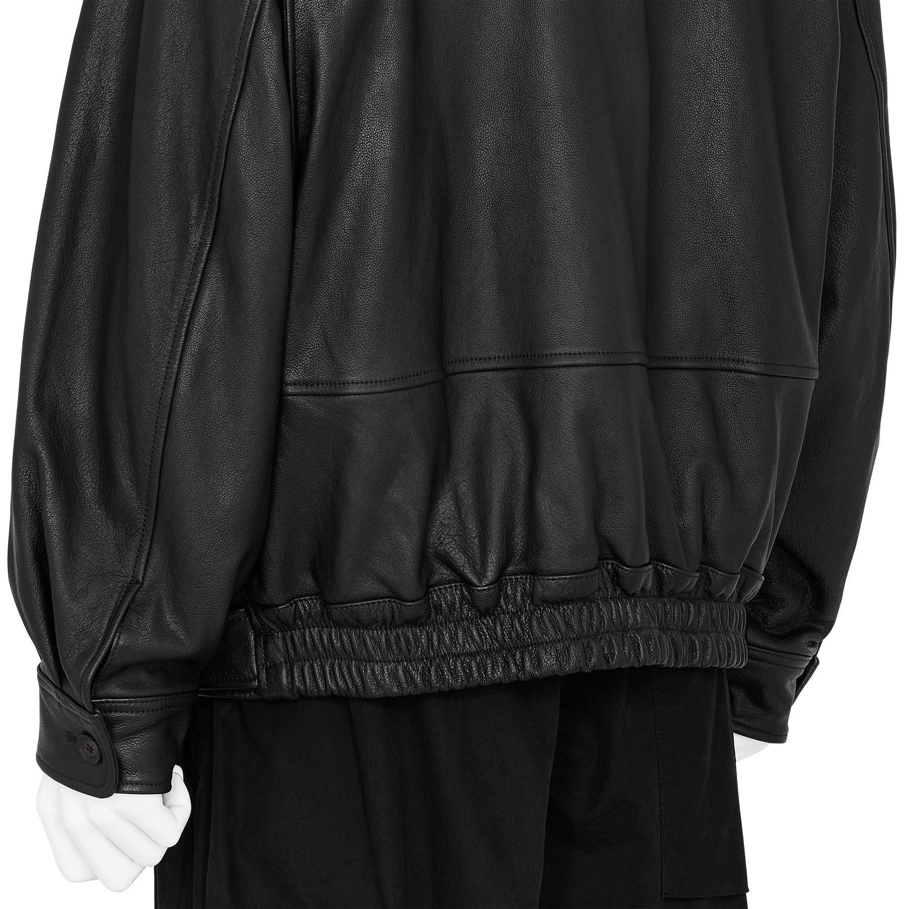 LEATHER FLIGHT JACKET BLACK