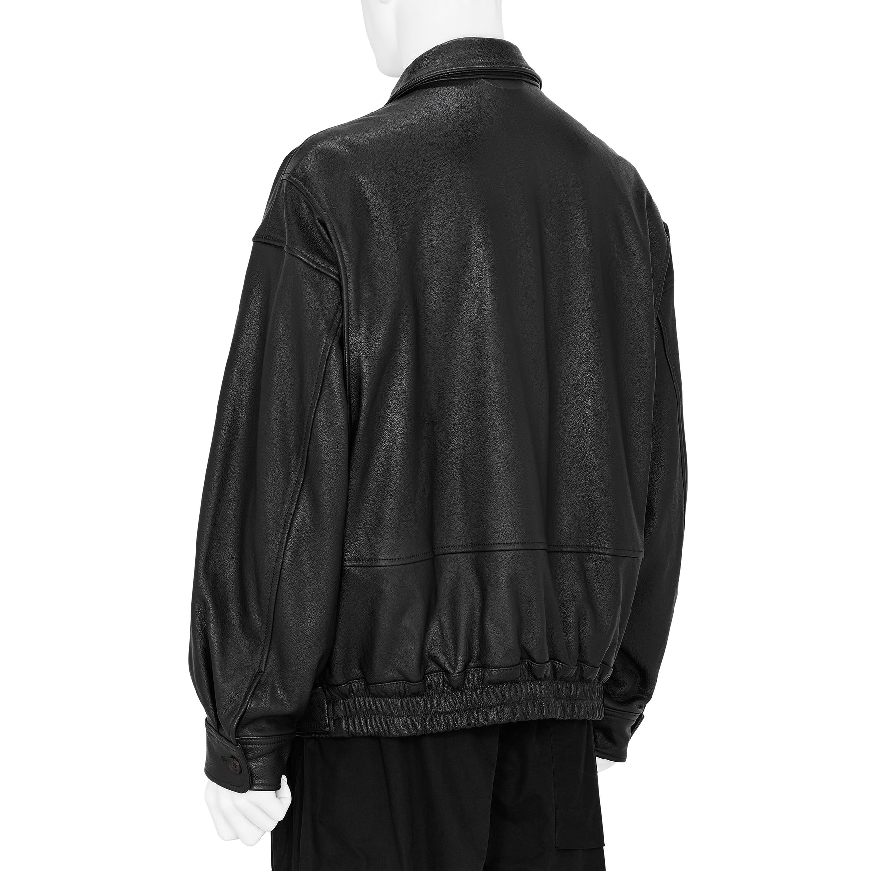 LEATHER FLIGHT JACKET BLACK