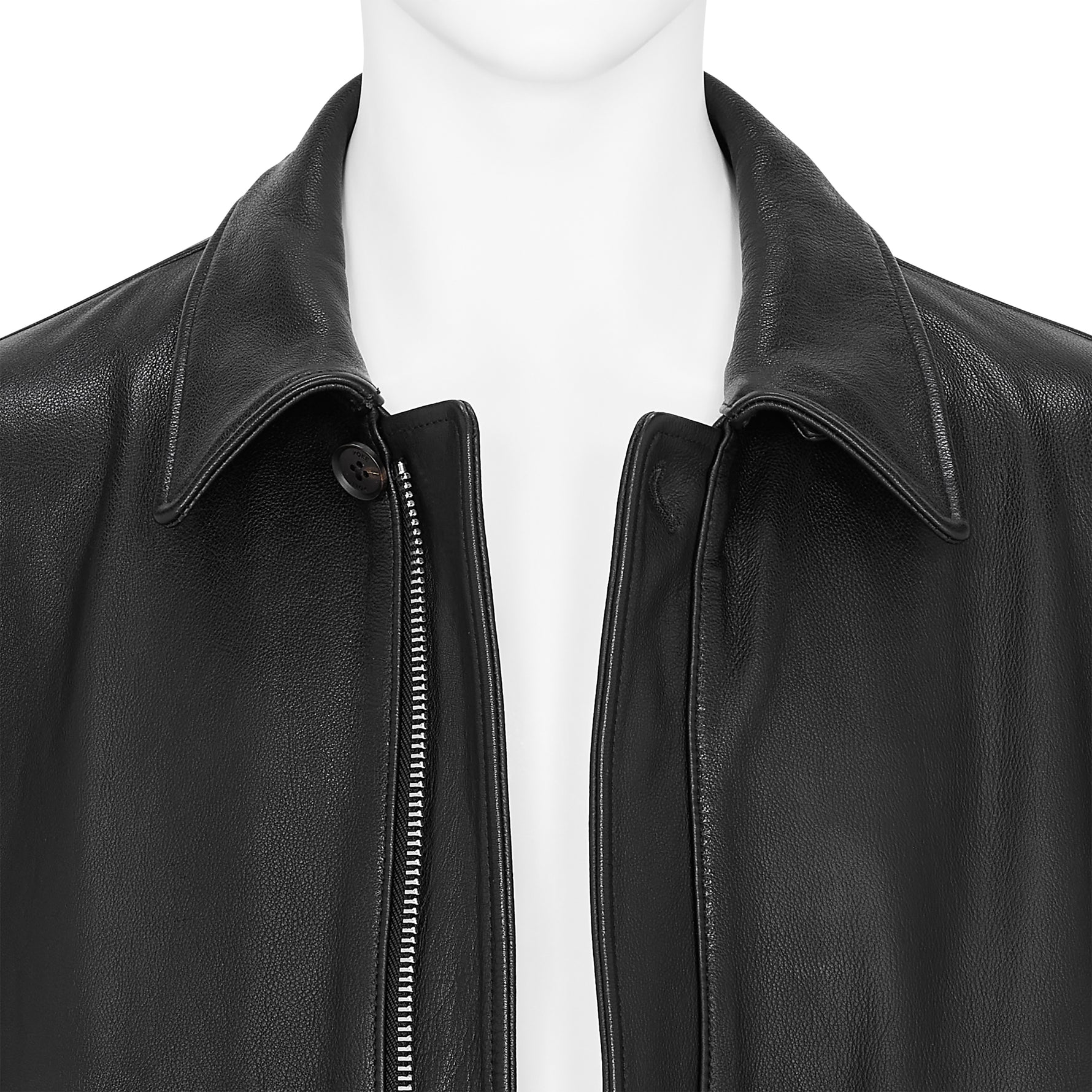 LEATHER FLIGHT JACKET BLACK