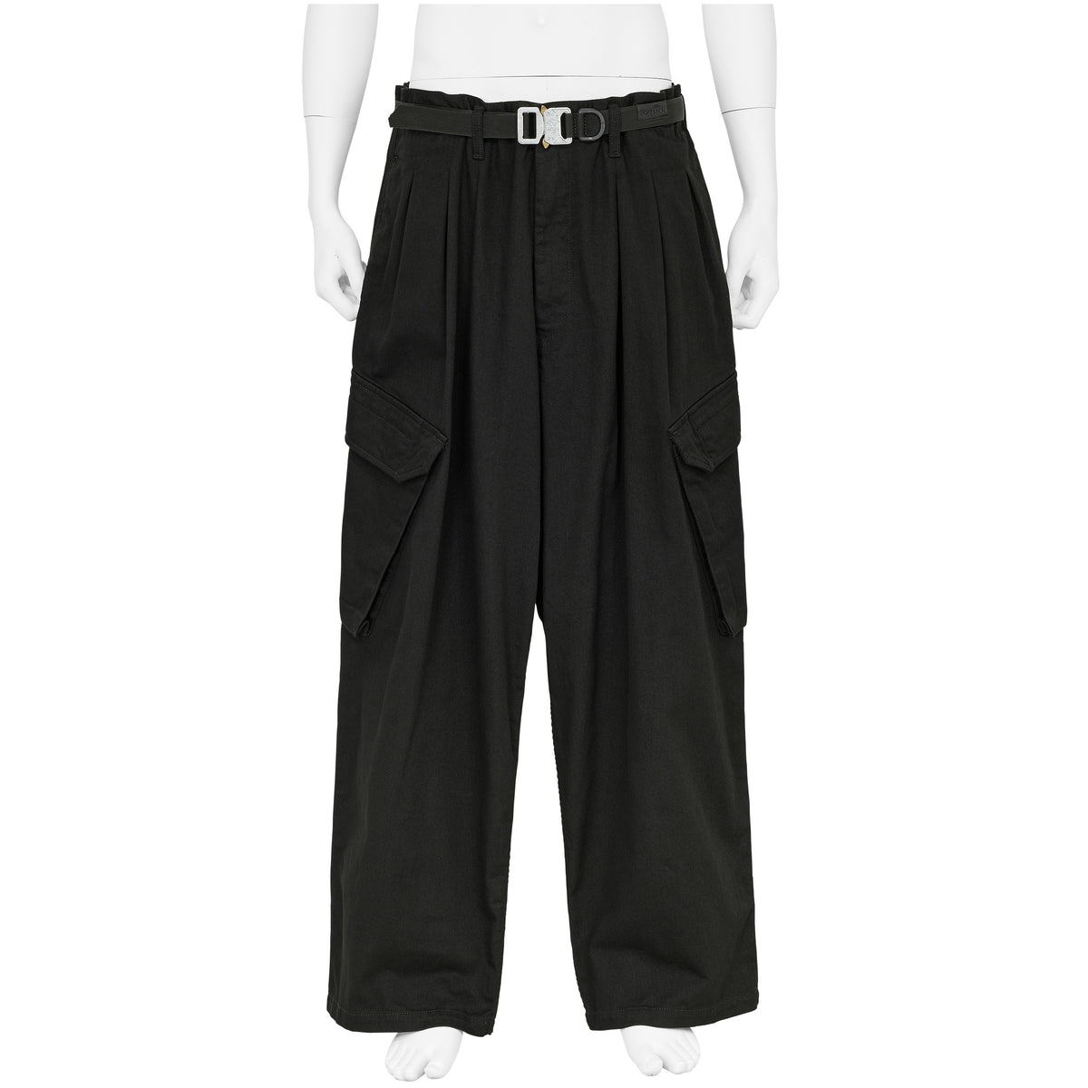 12 TUCK CARGO PANTS BLACK