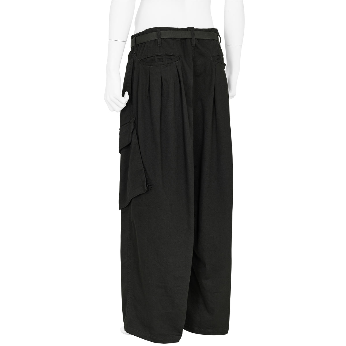 12 TUCK CARGO PANTS BLACK